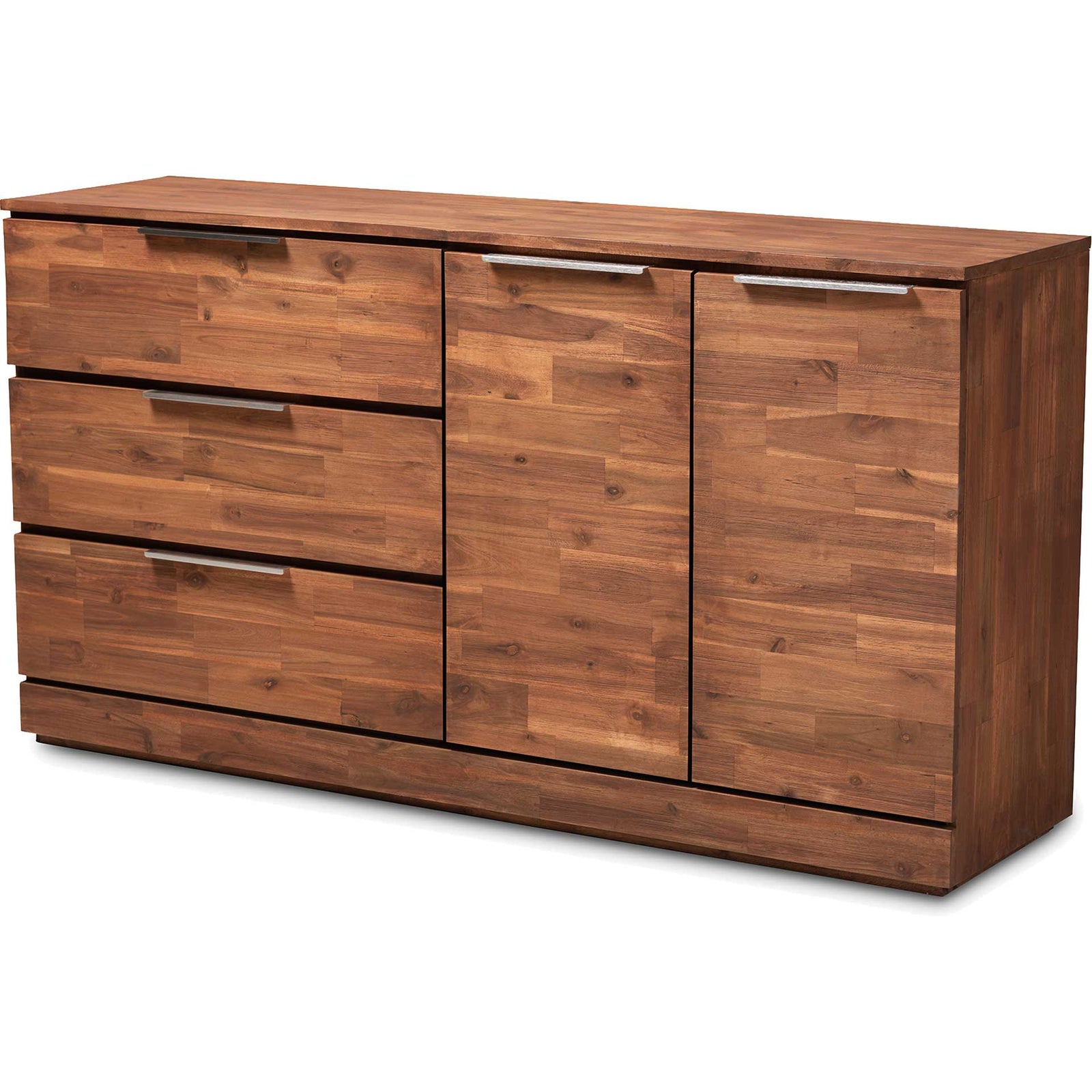 Seattle 3-Drawer Wood Server Golden Oak