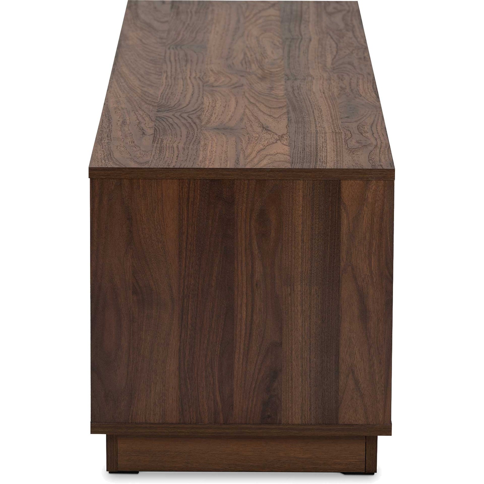 Mega 4-Drawer TV Stand White/Walnut