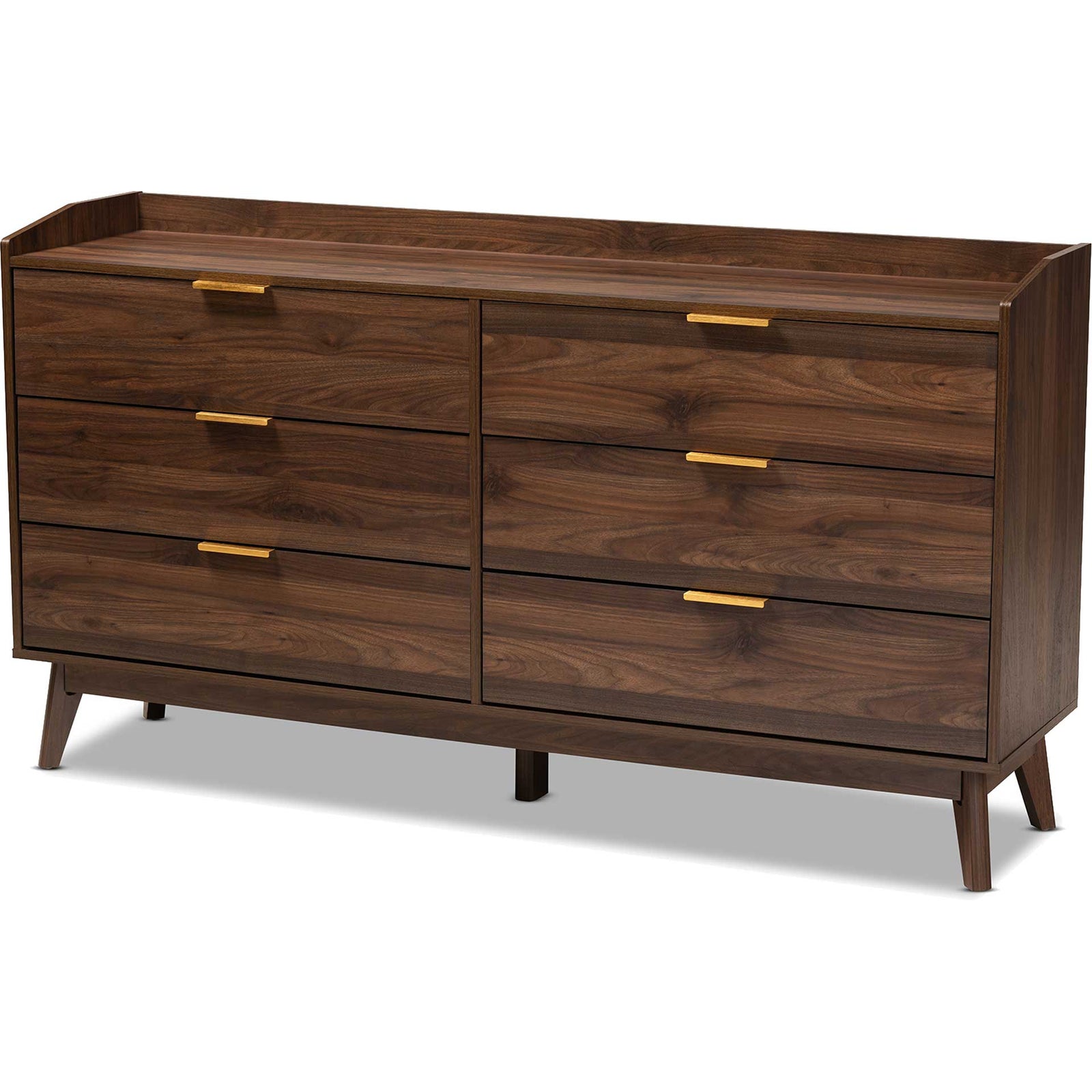 Leara 6-Drawer Dresser Walnut