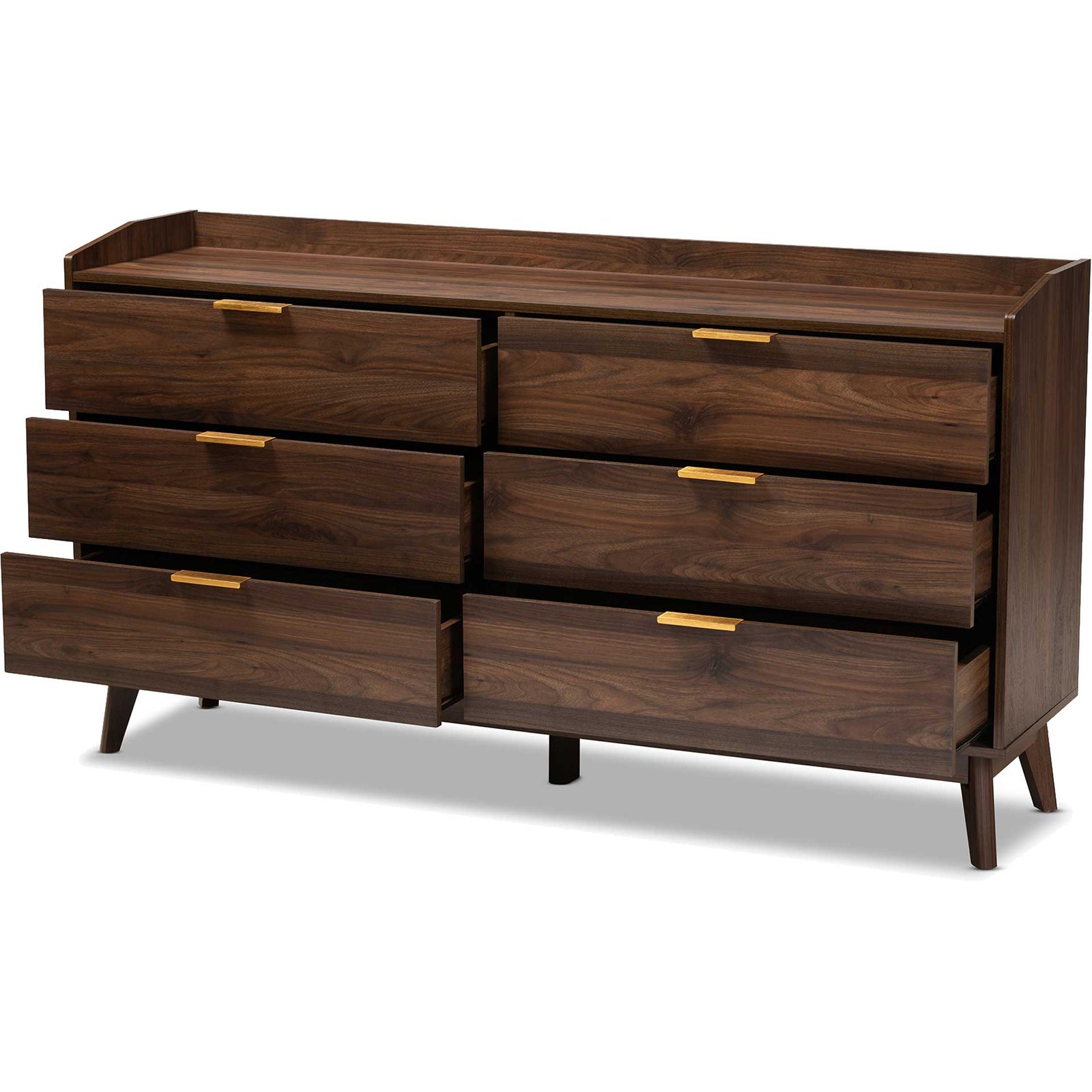 Leara 6-Drawer Dresser Walnut