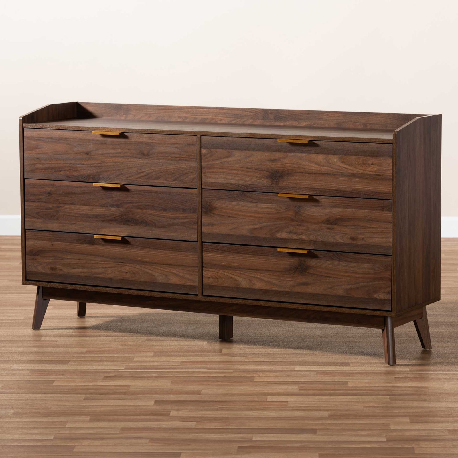 Leara 6-Drawer Dresser Walnut
