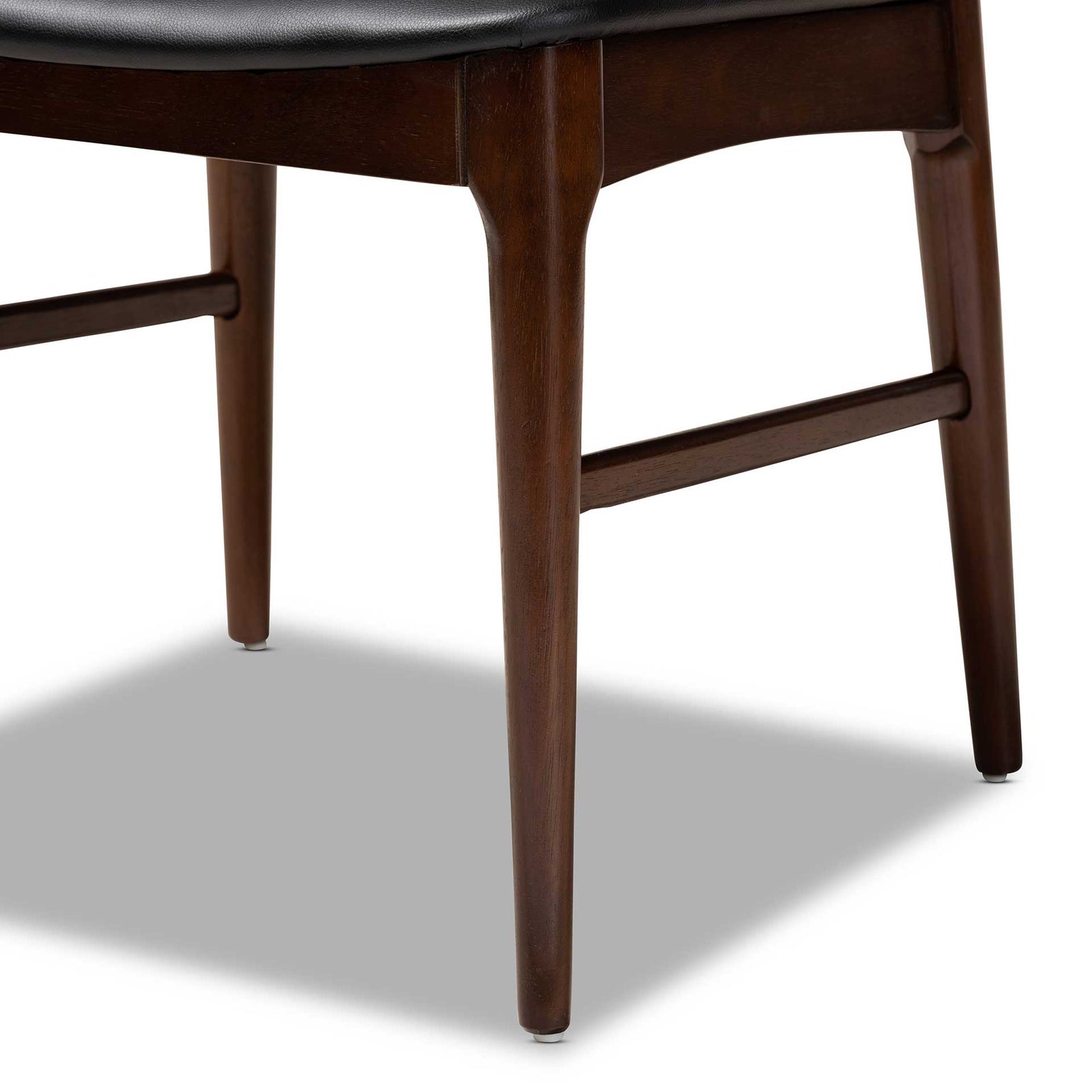 Seattle Wood Dining Chair Black/Walnut (Set of 2)