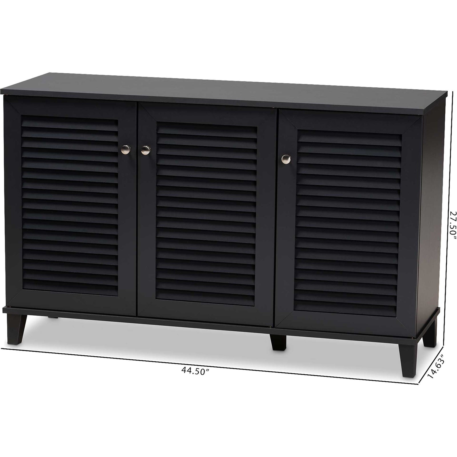 Seattle 8-Shelf Wood Shoe Cabinet Gray