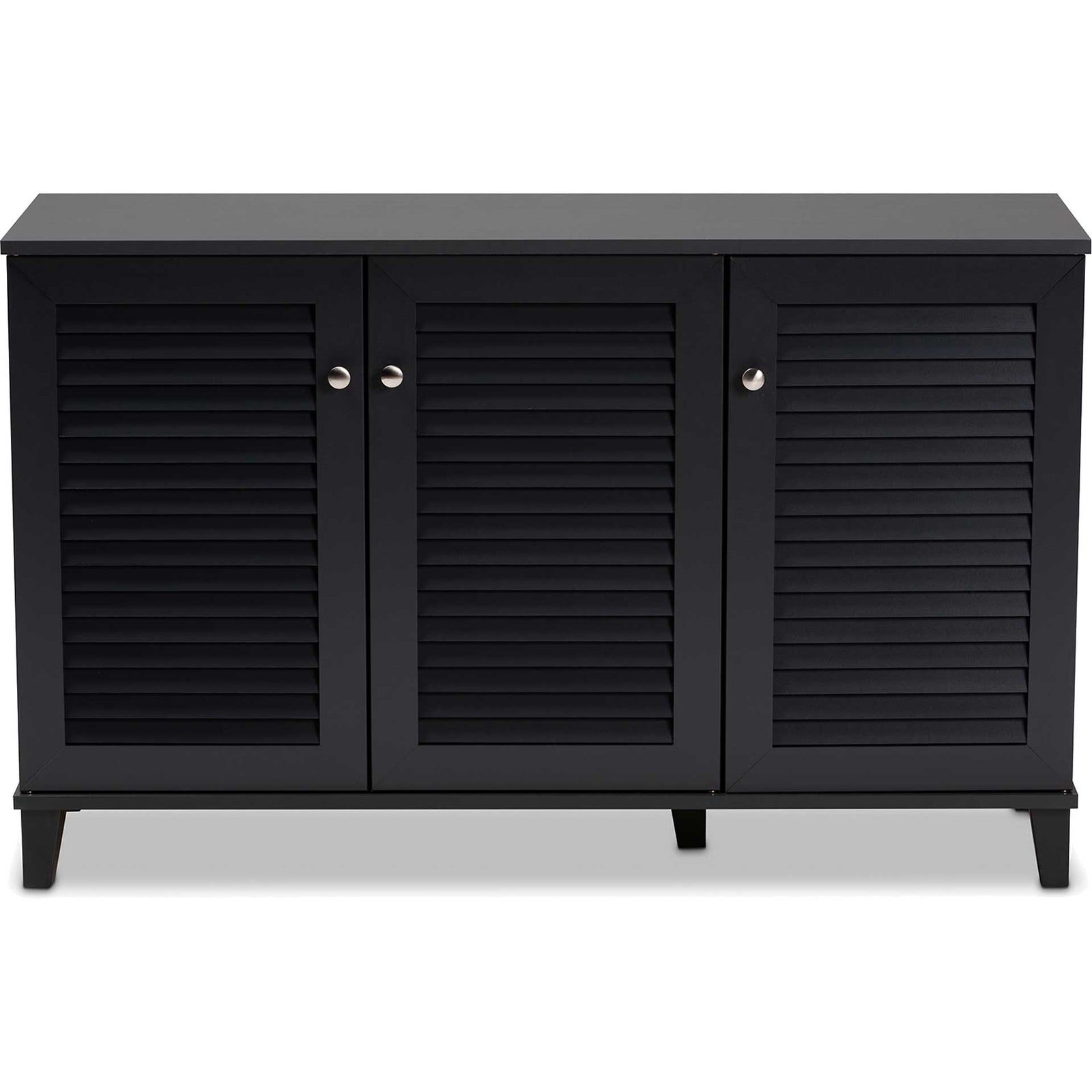 Seattle 8-Shelf Wood Shoe Cabinet Gray