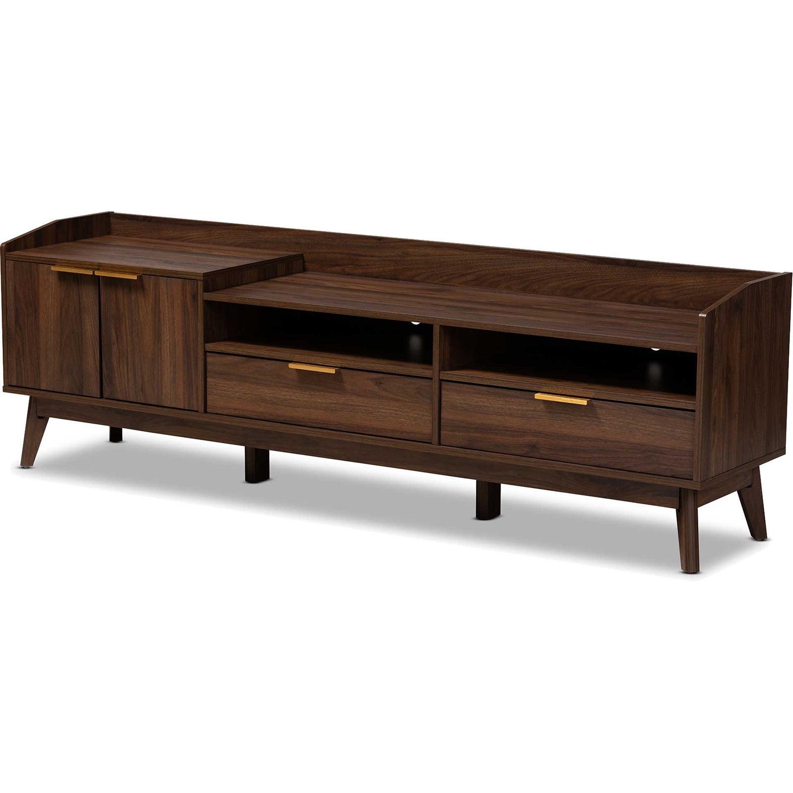 Leara 2-Drawer TV Stand Walnut