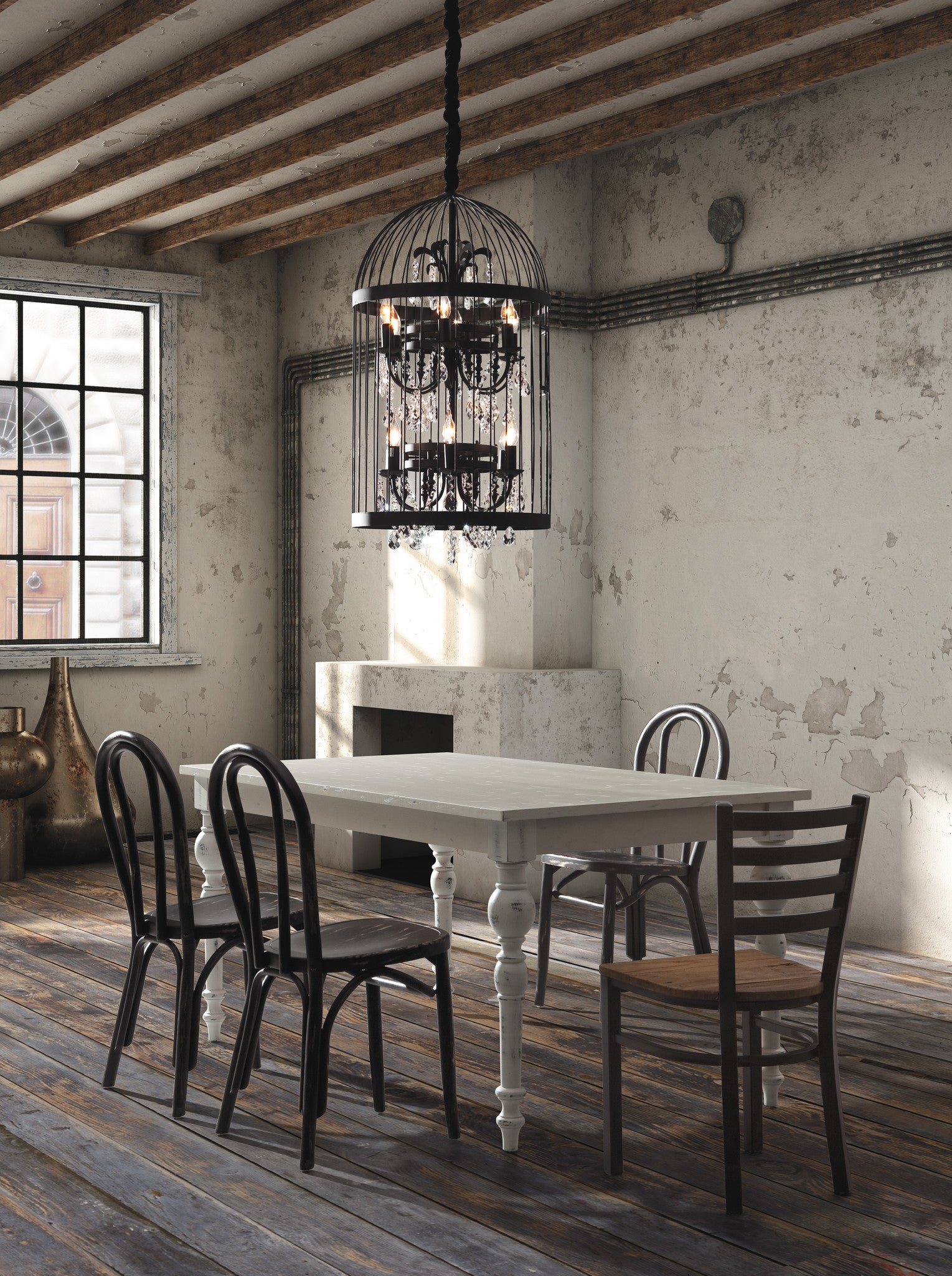 Sandisfield Dining Table Antique White