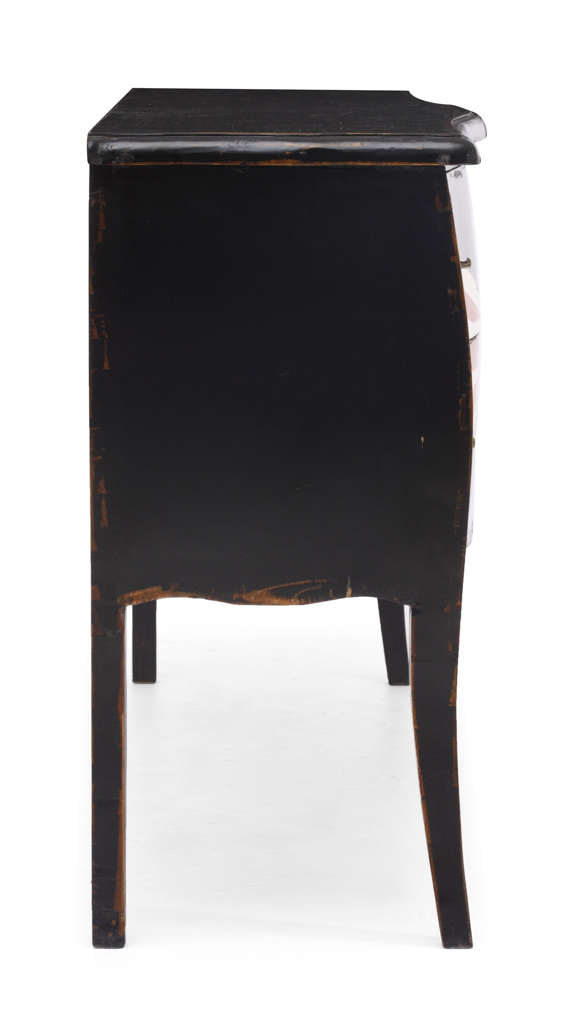 UK Large Cabinet Distressed Black