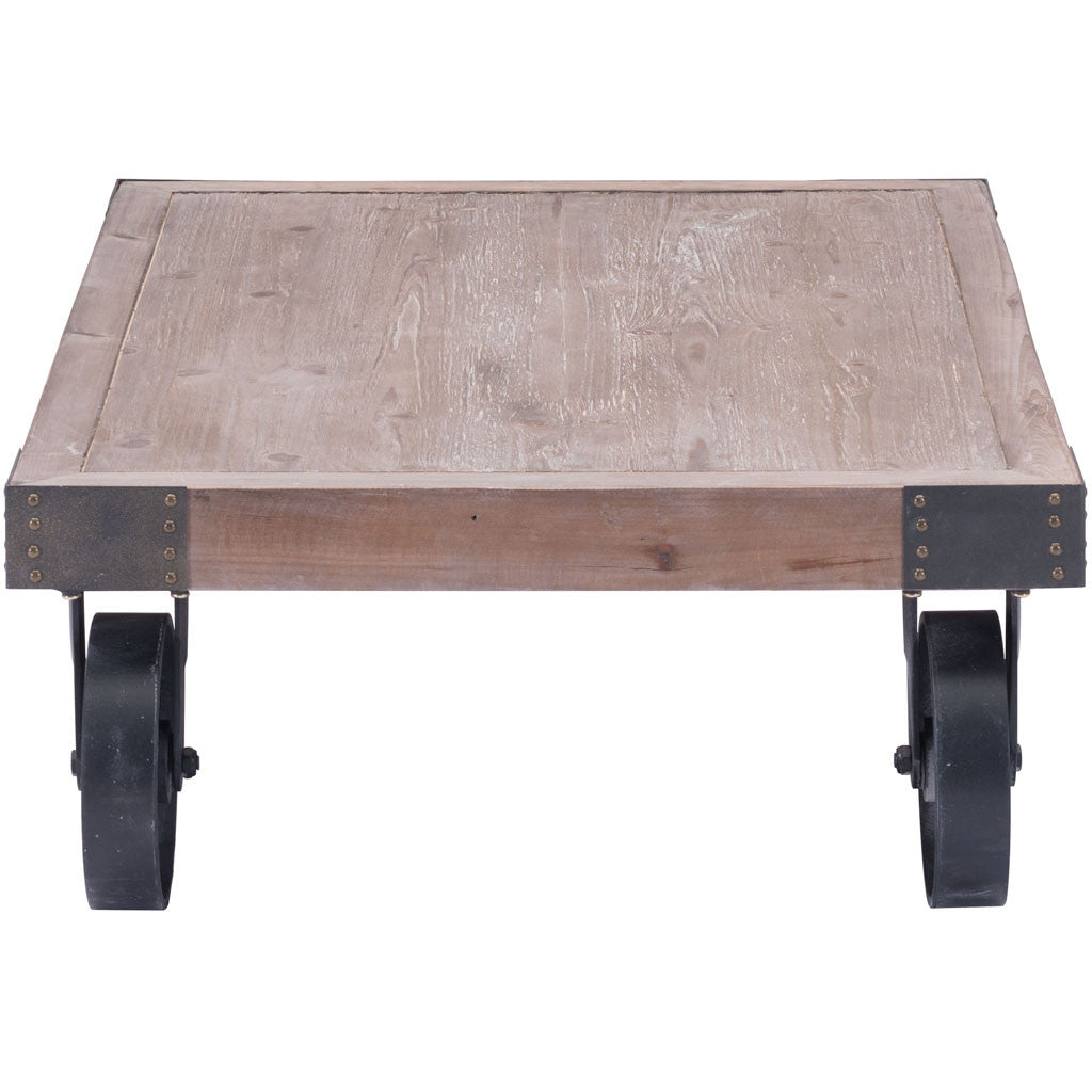 Tangier Cart Table Distressed Natural