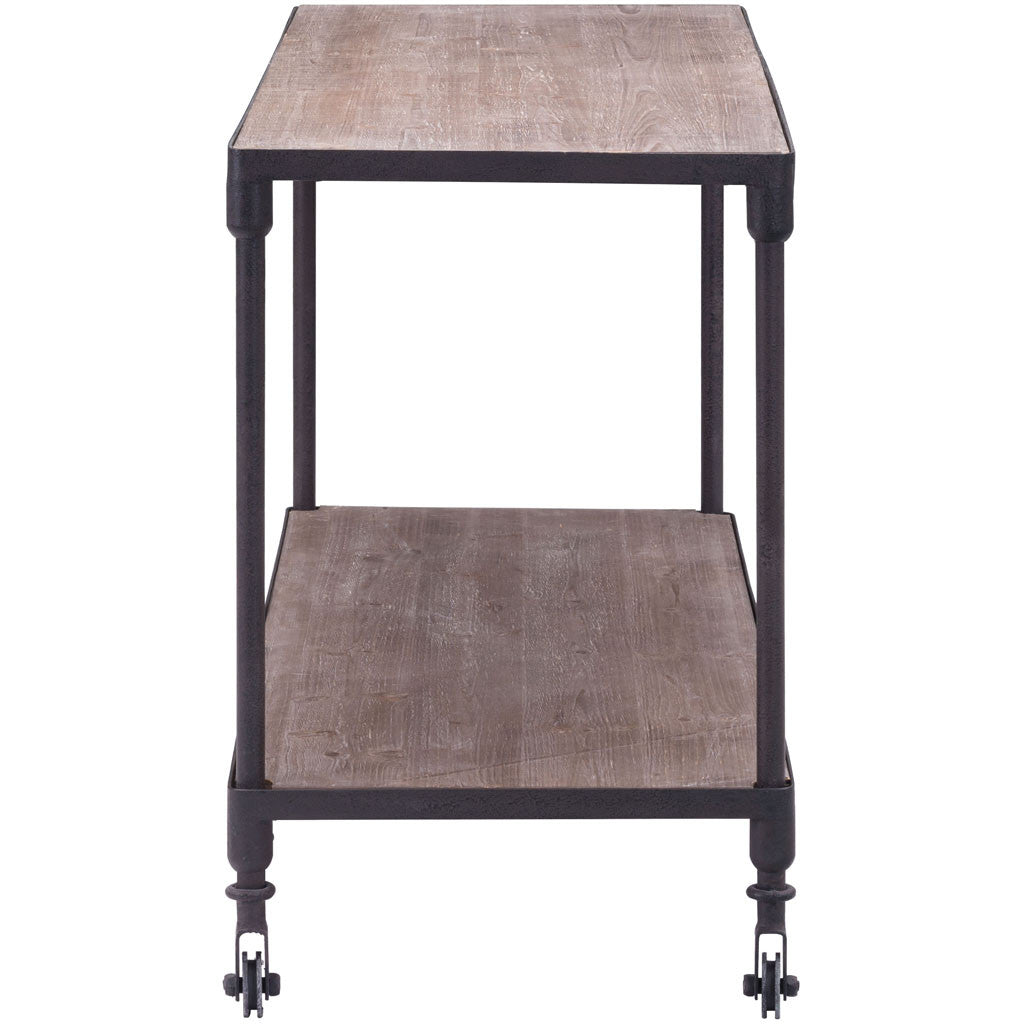 Mansfield Wide 2 Level Shelf Distressed Natural