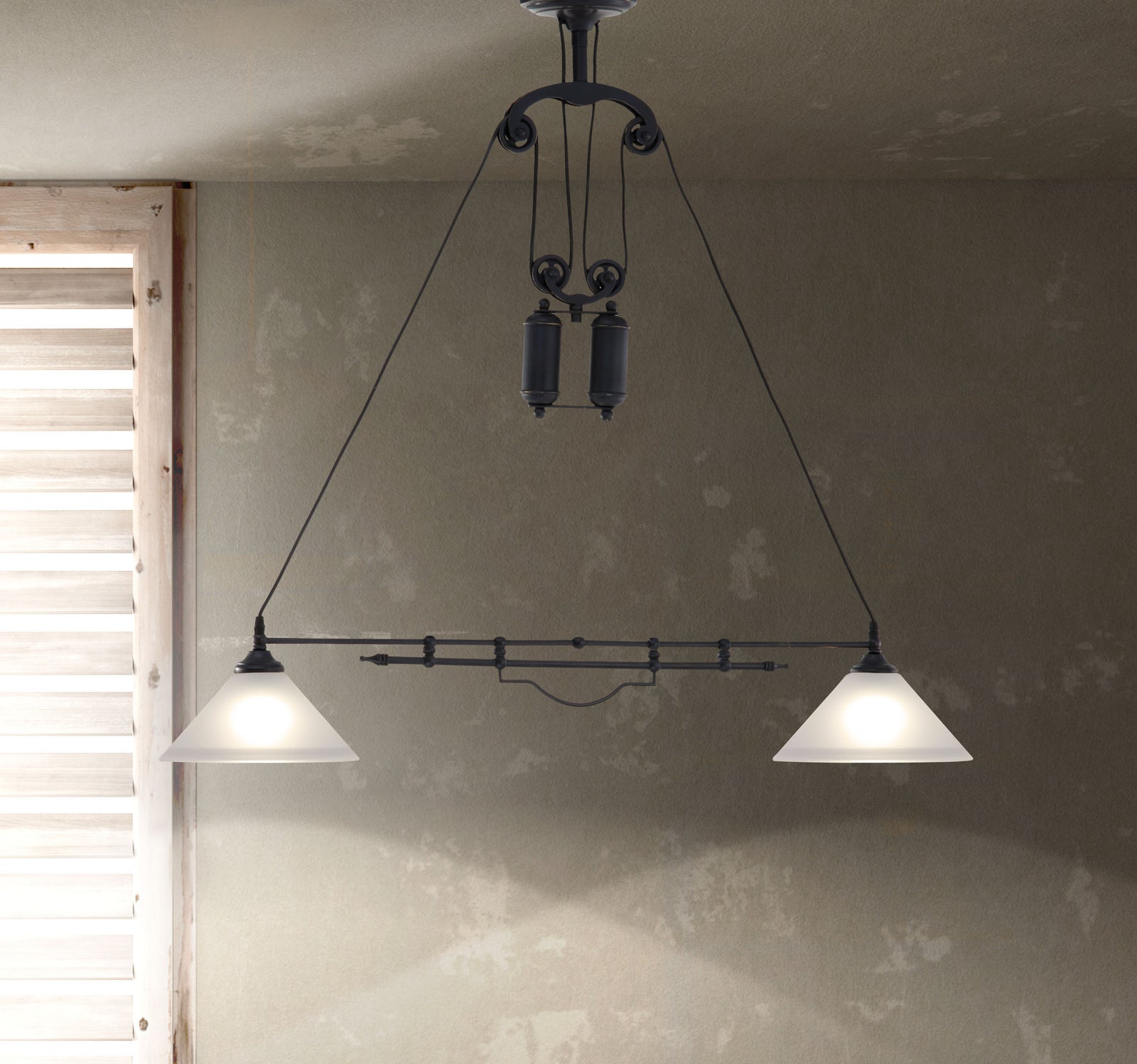 Aalburg Ceiling Lamp Antique Black Gold