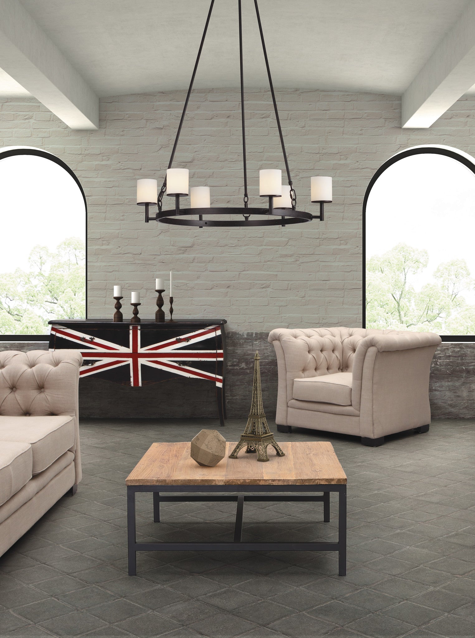 Gardner Square Coffee Table Distressed Natural