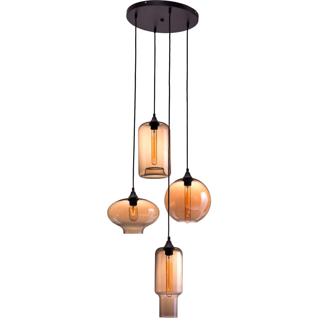 Lamb Ceiling Lamp Rust & Amber
