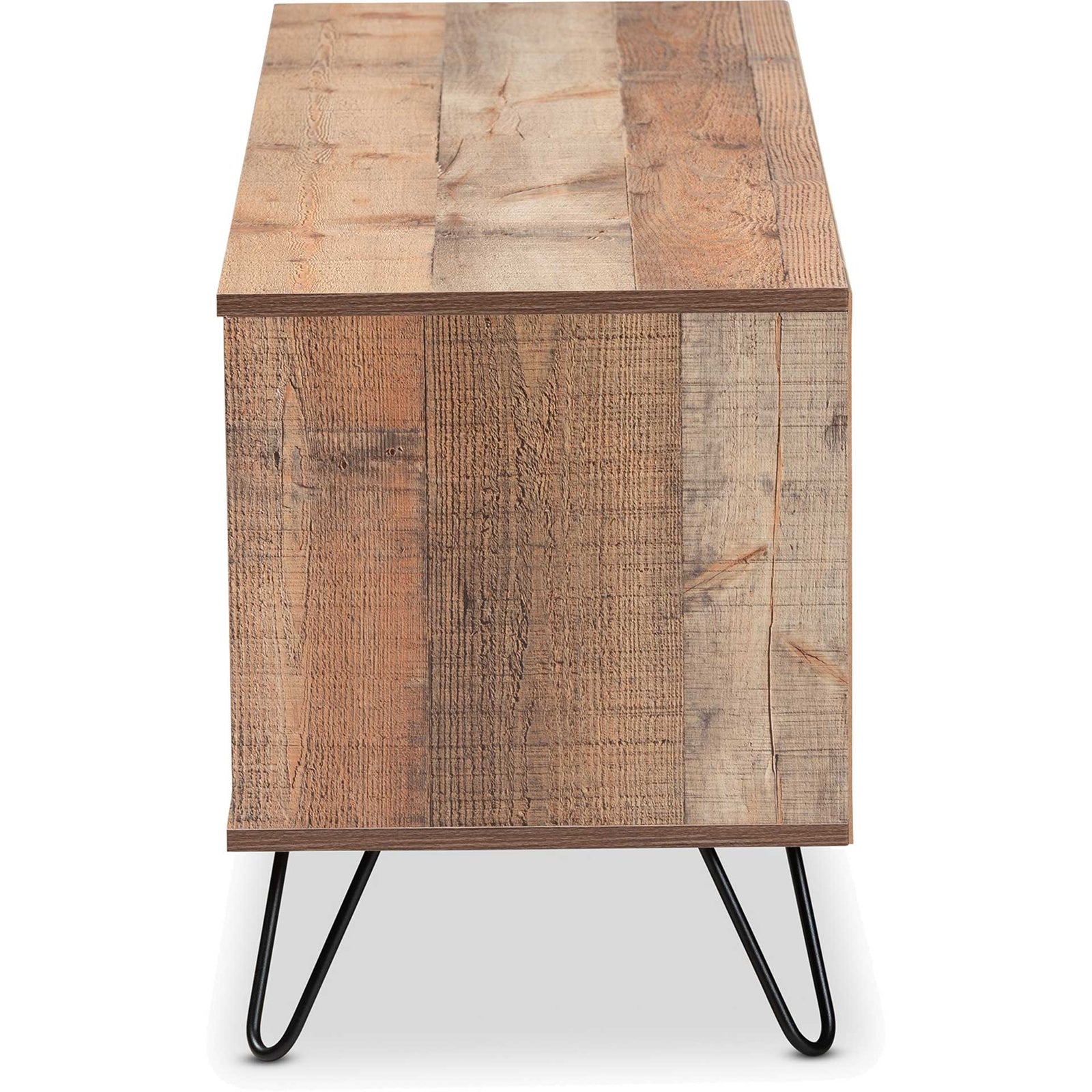 Ivan 1-Door TV Stand Rustic Oak/Black