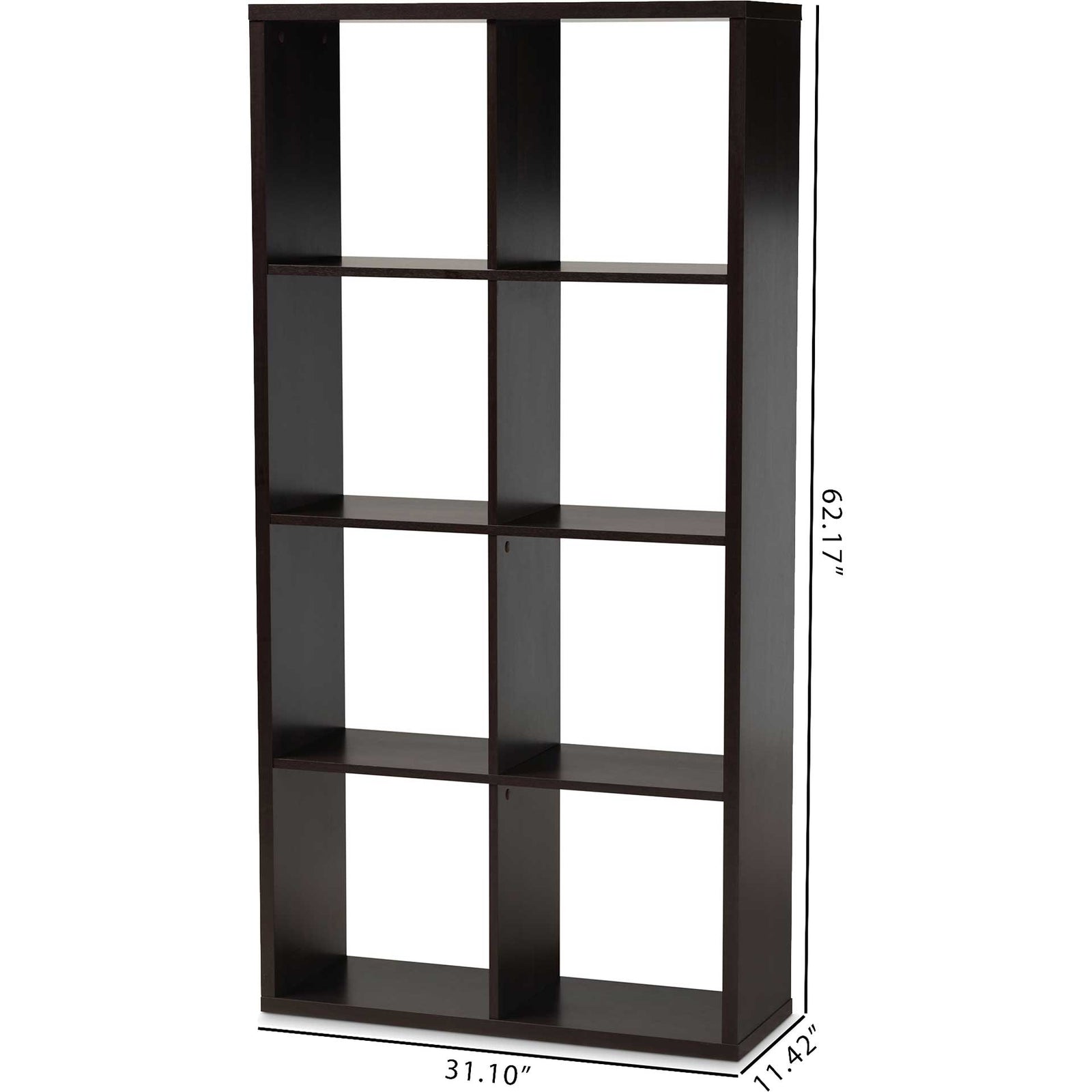 James 8-Cube Shelving Unit Dark Brown