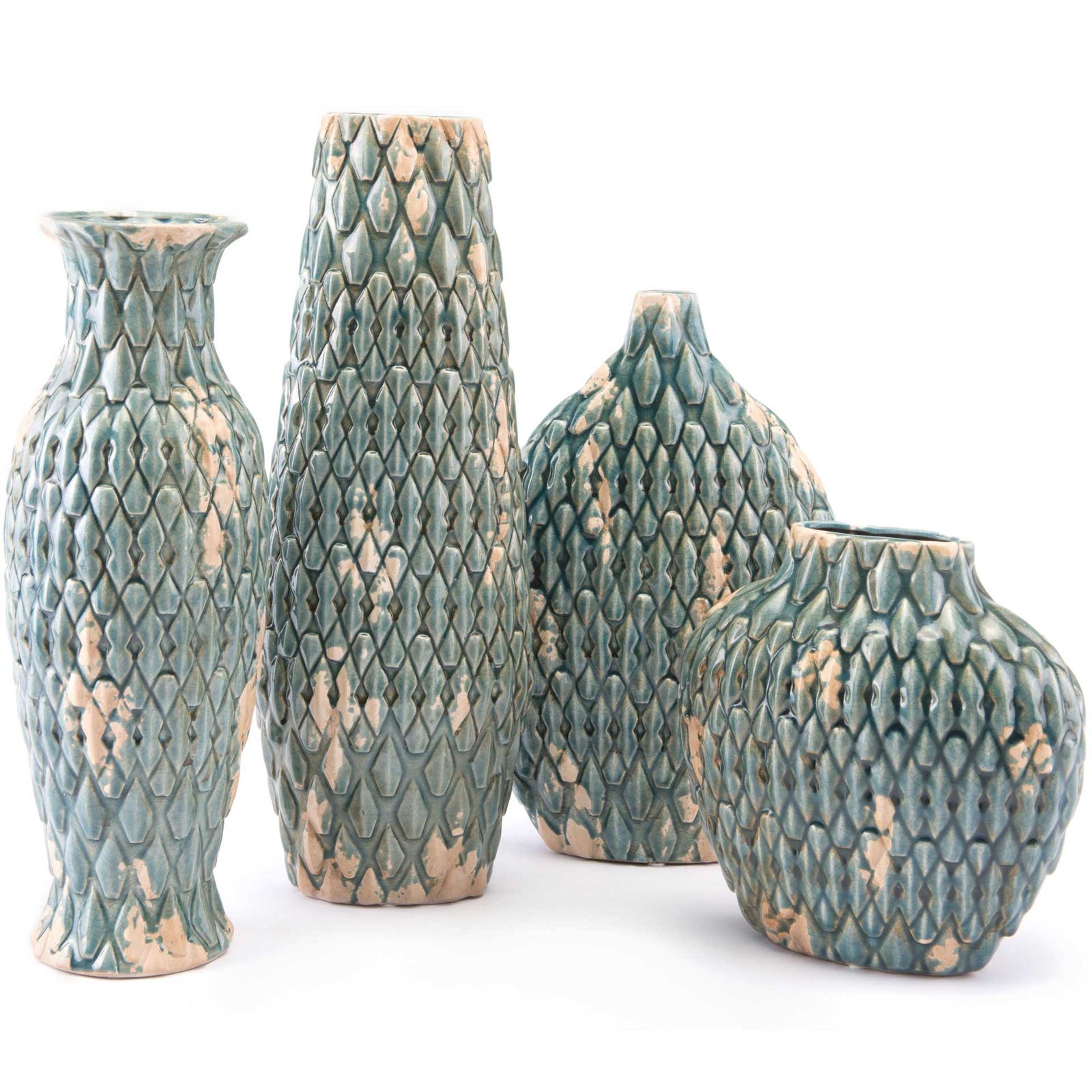 Seta Vase Distressed Blue