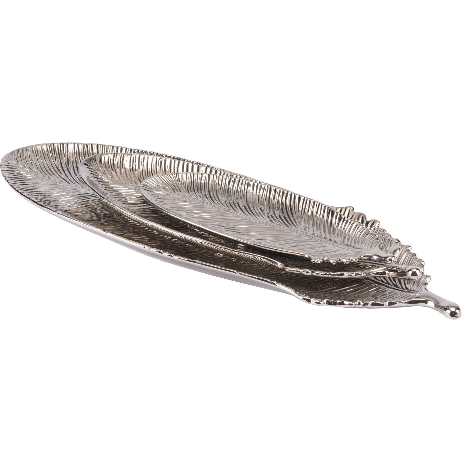 Silver Feather Tray