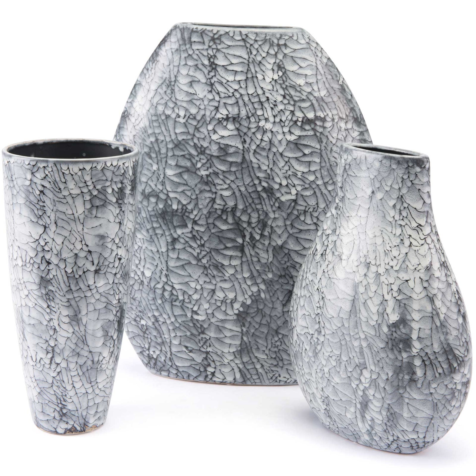 Marbled Vase Black/White