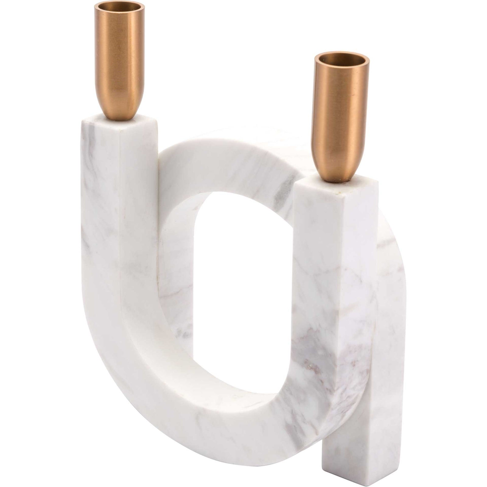 Horseshoe Candle Holder Matte White