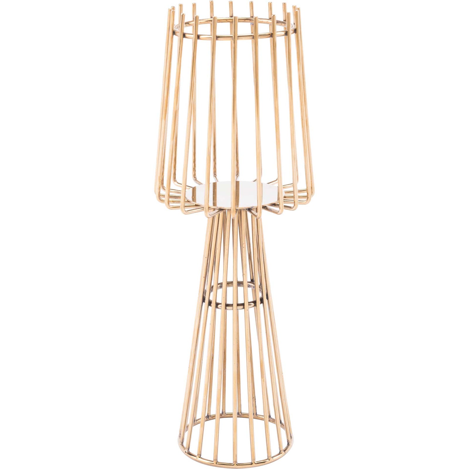 Lineal Candle Holder Antique Brass