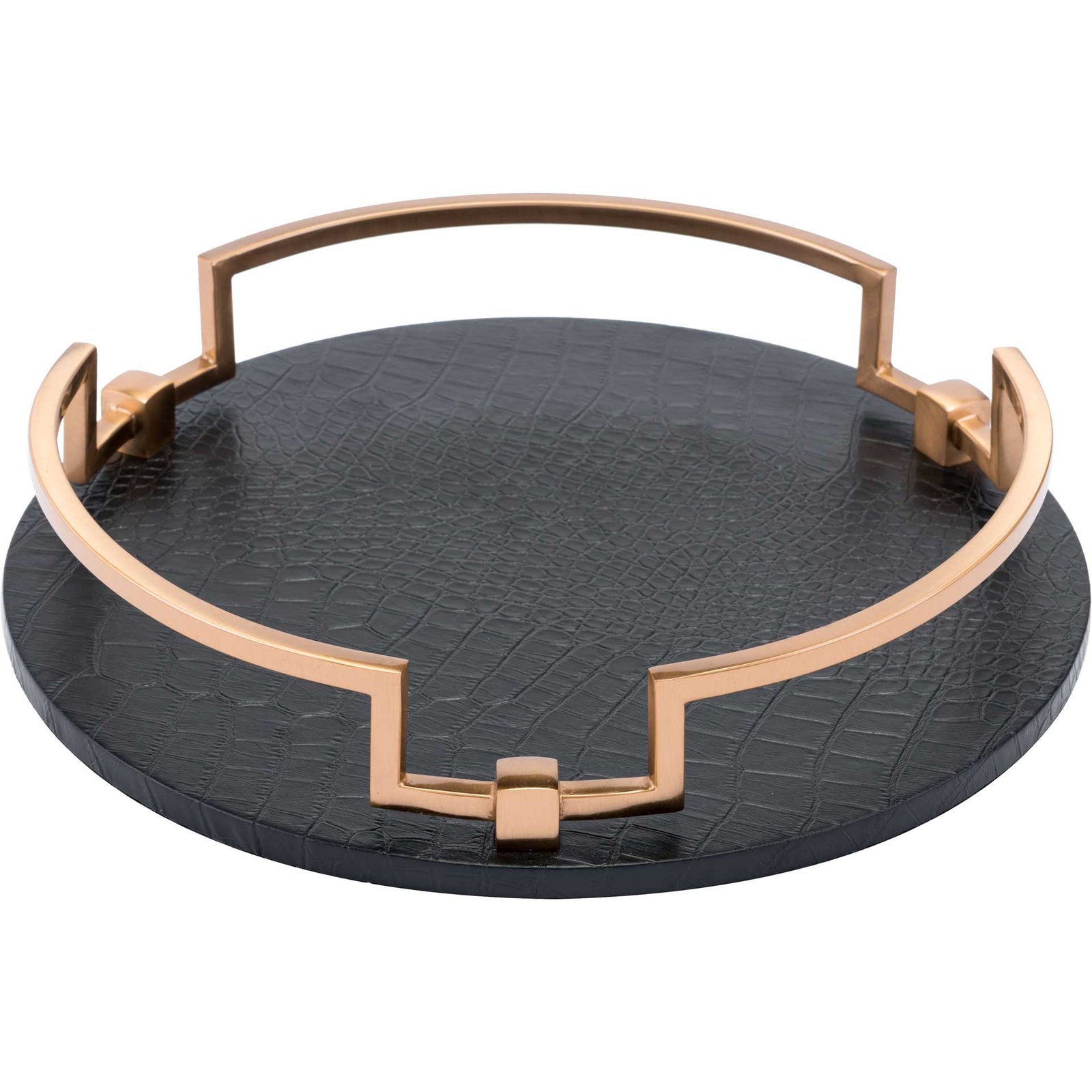 Glamour Round Tray Black