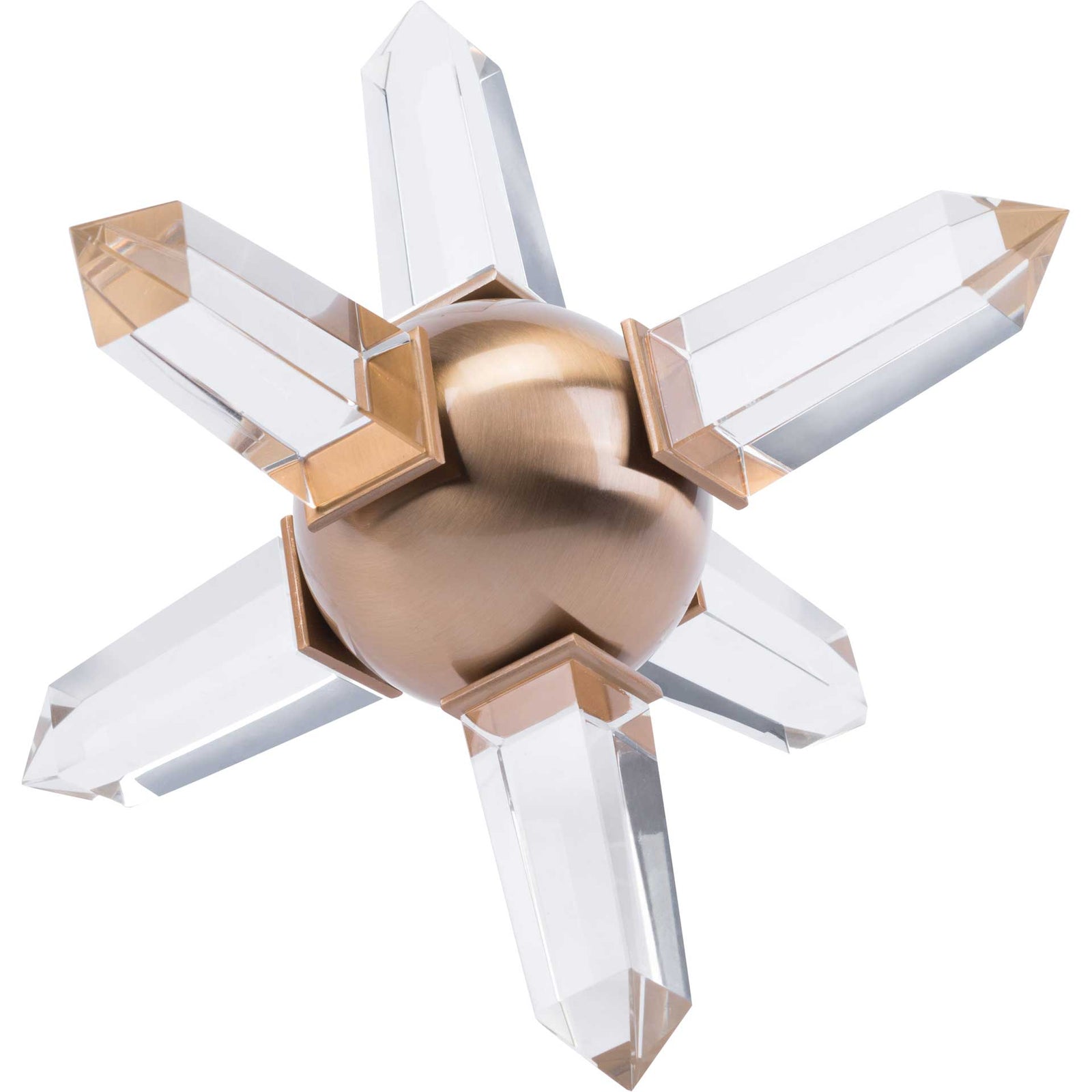 Crystal Sphere Antique Brass