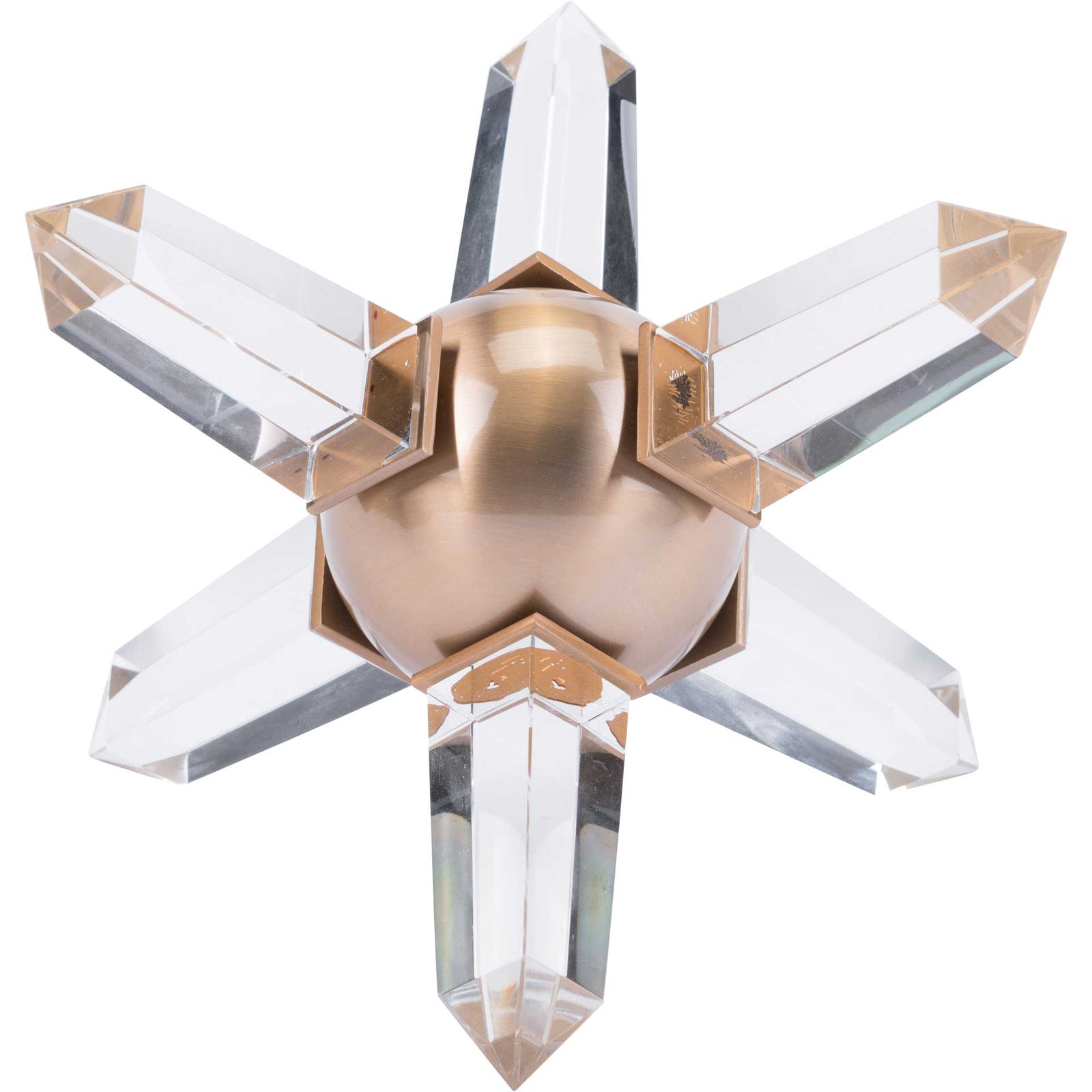 Crystal Sphere Antique Brass