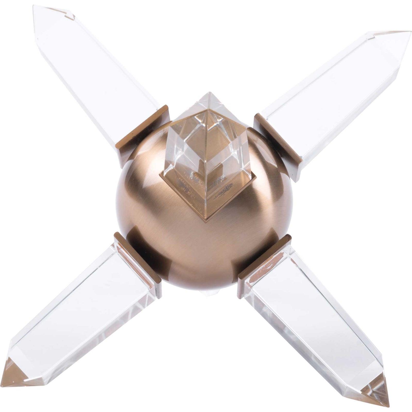 Crystal Sphere Antique Brass