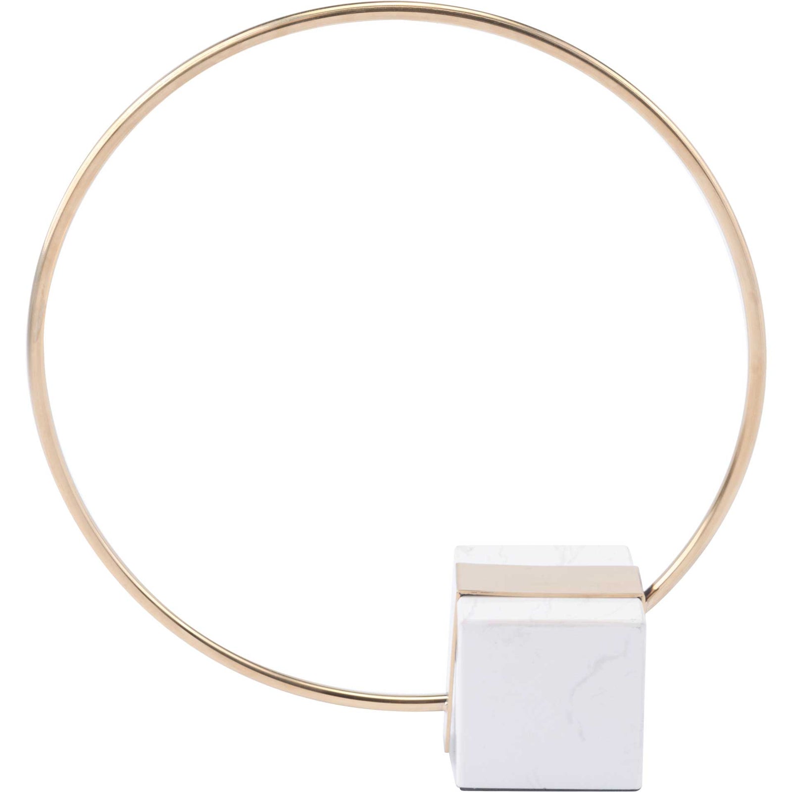 Ring With Marble Stand Antique Brass