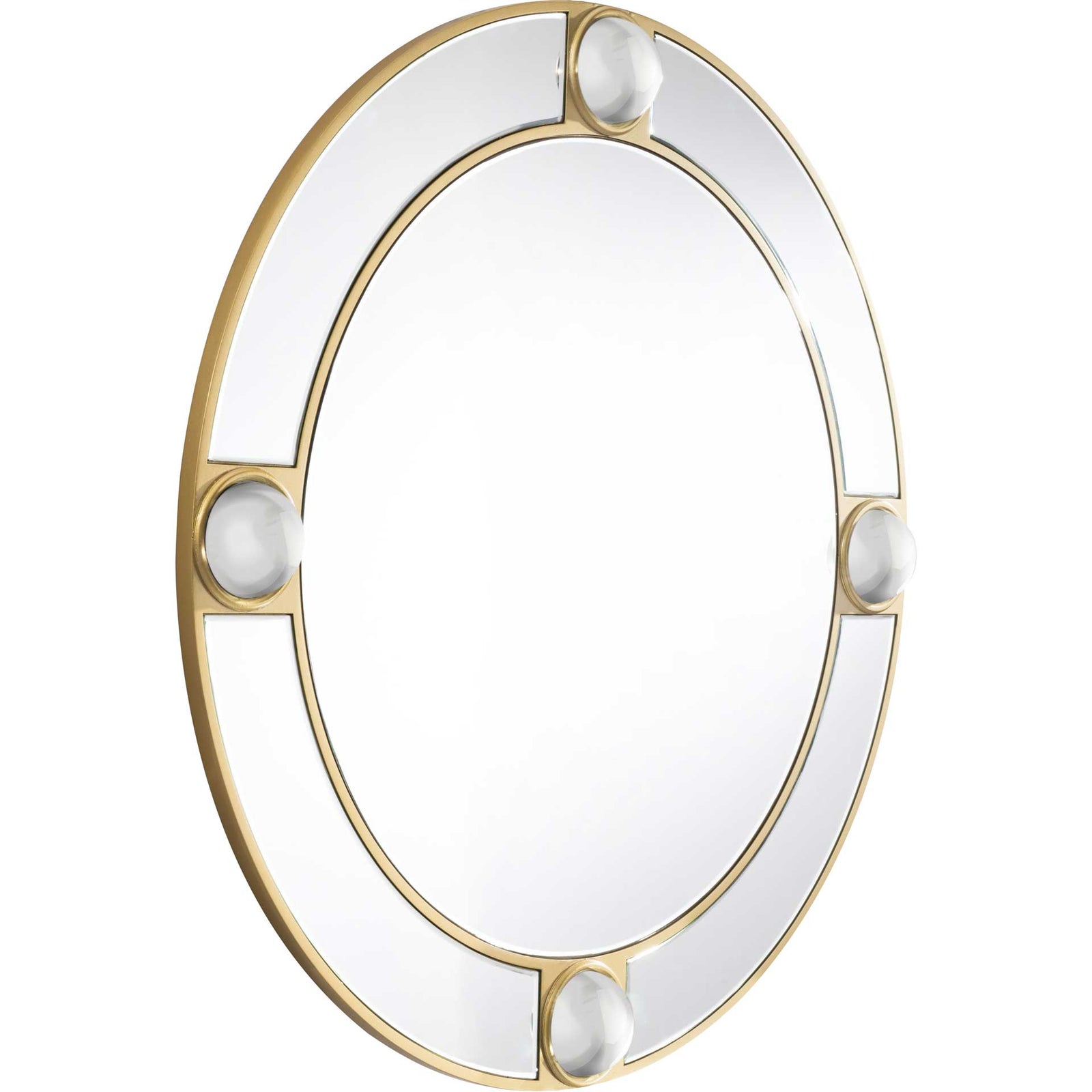 Lucite Orbs Round Mirror