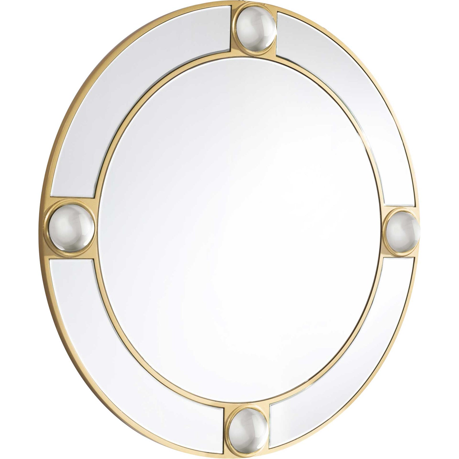Lucite Orbs Round Mirror
