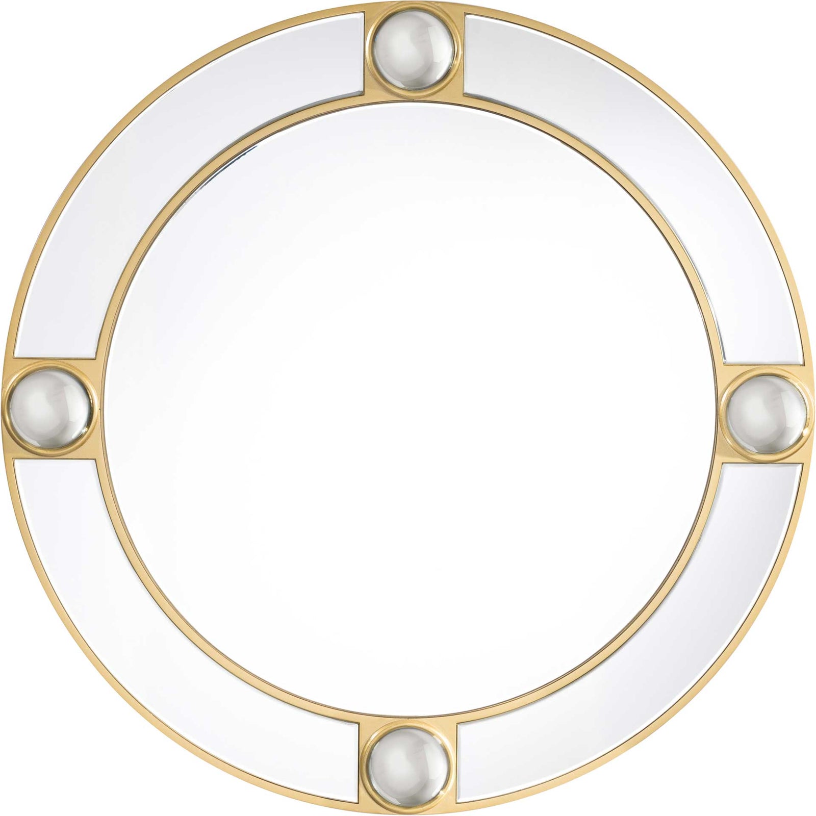Lucite Orbs Round Mirror