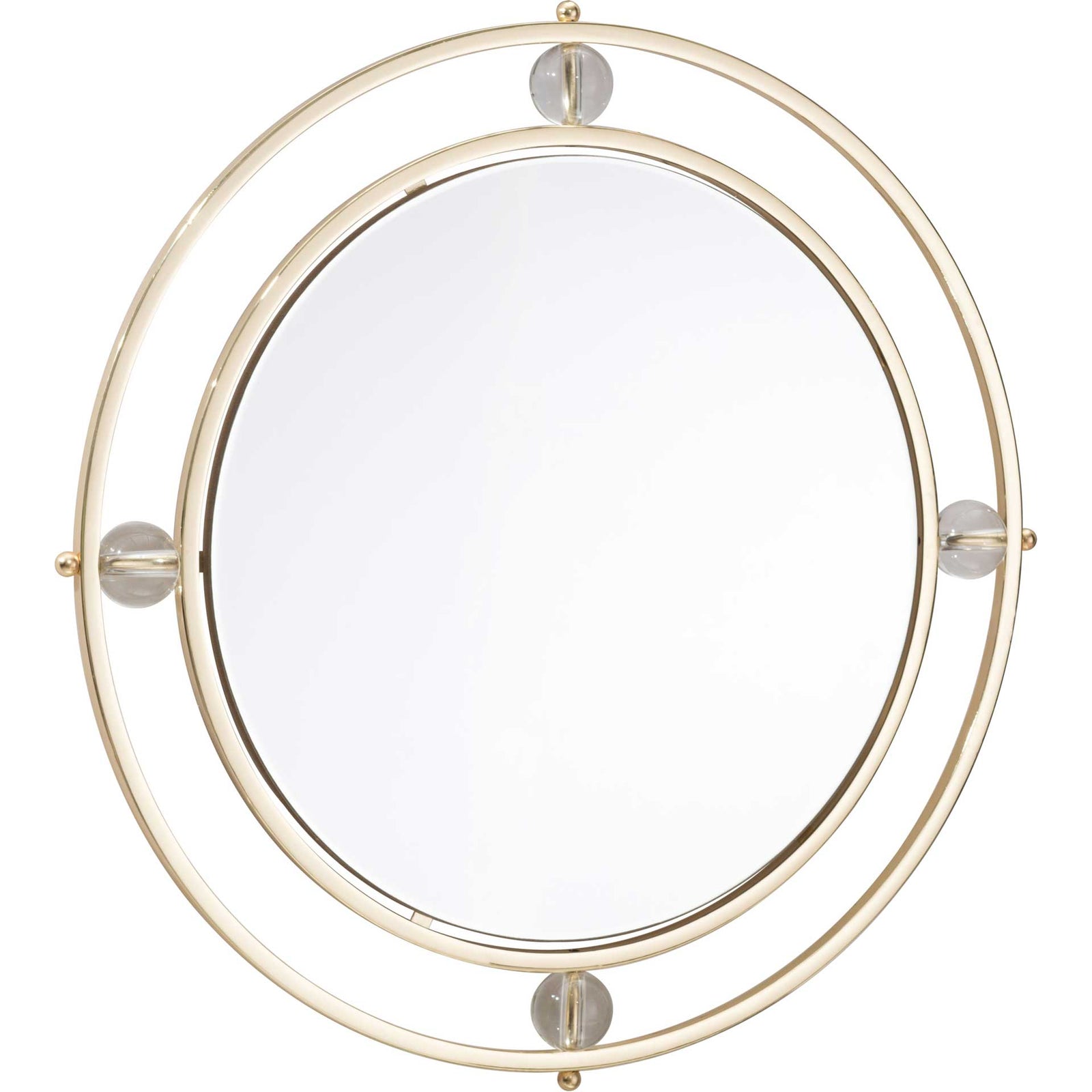 Floating Round Lucite Mirror