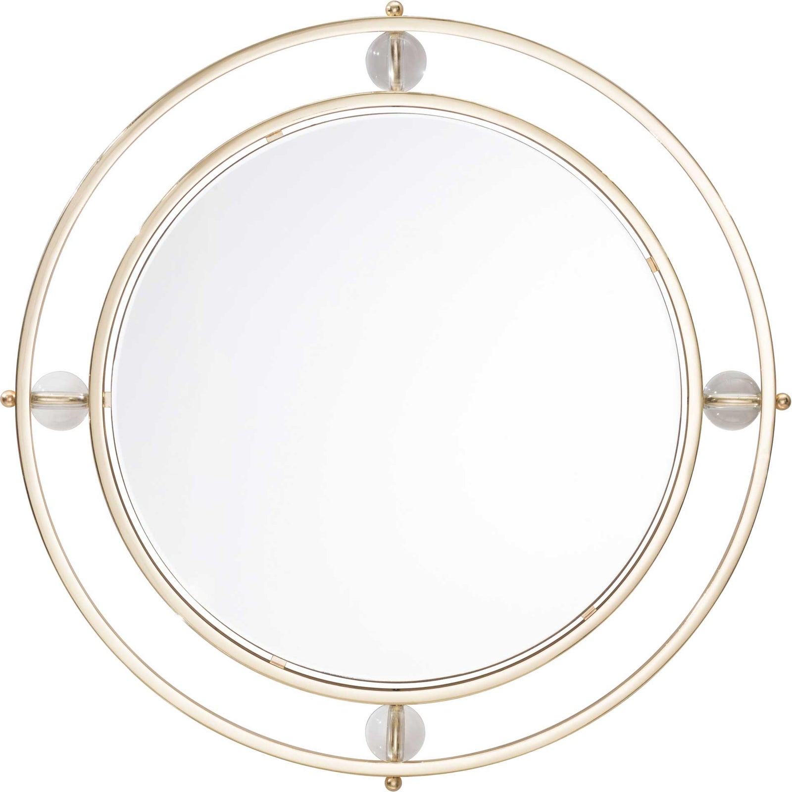 Floating Round Lucite Mirror