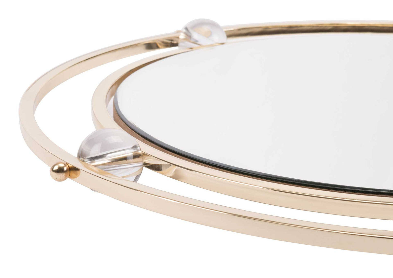 Floating Round Lucite Mirror