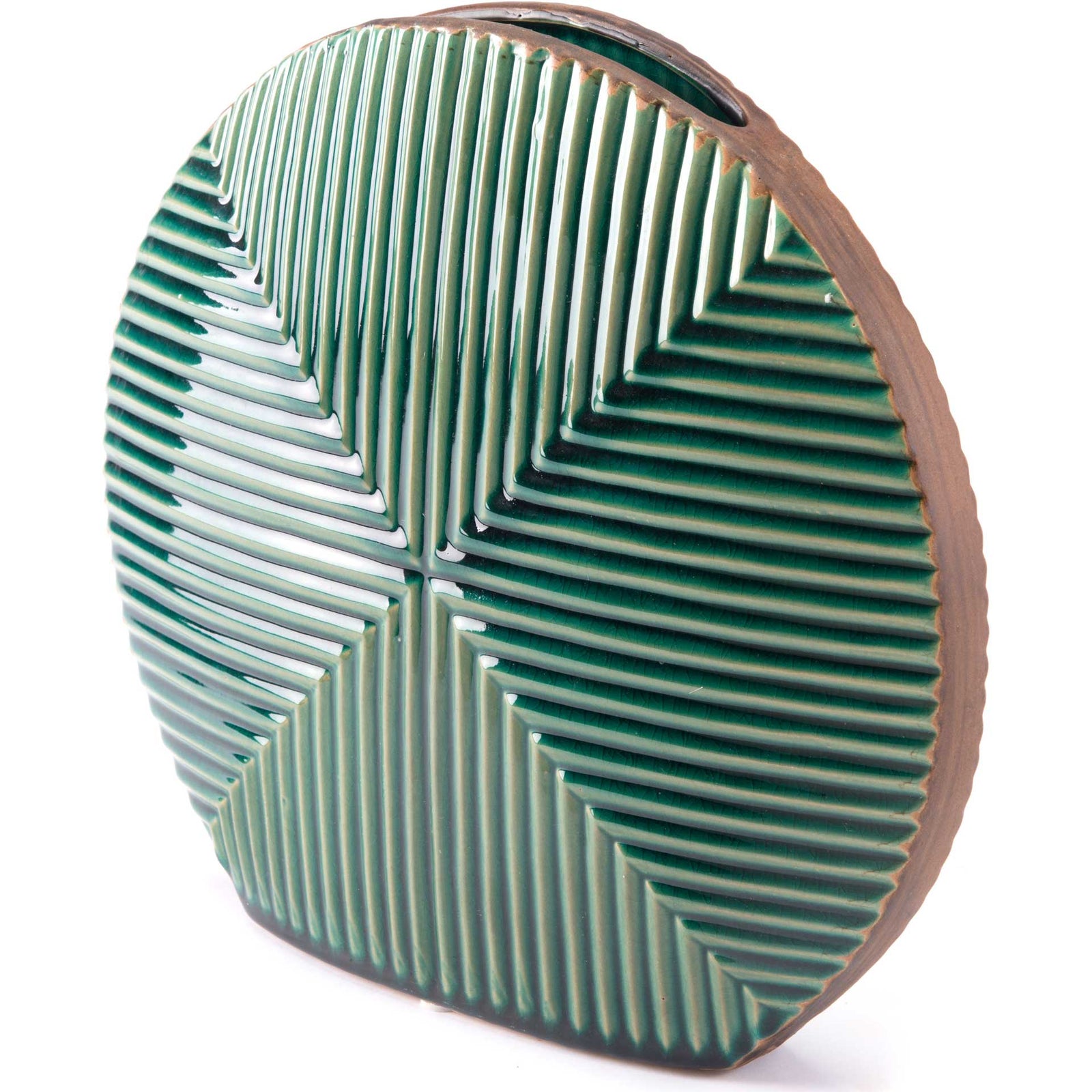 Disc Round Vase Green