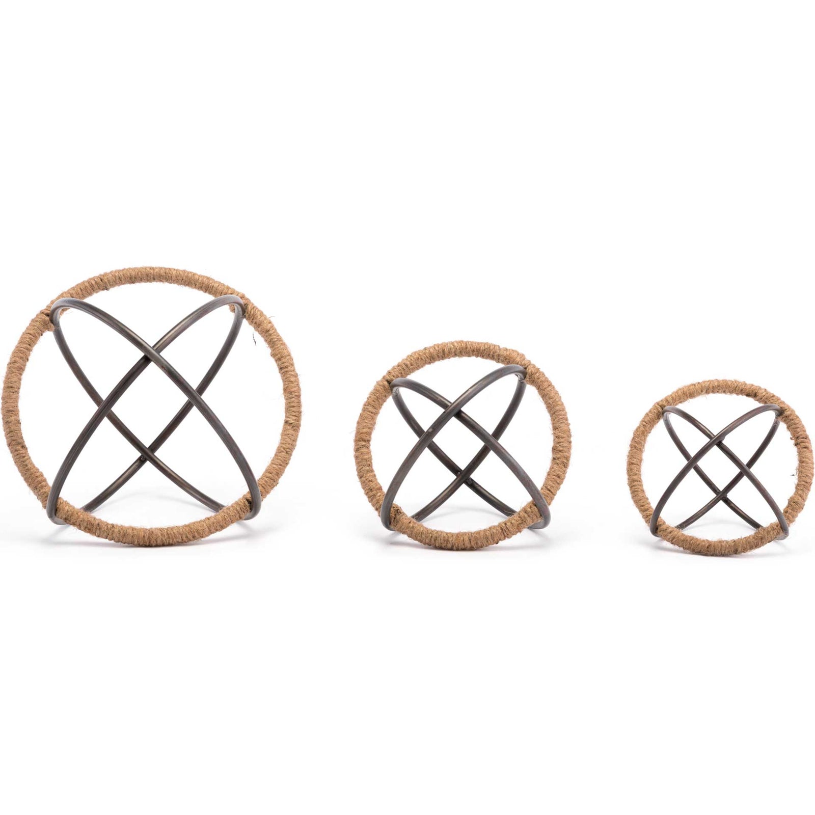 Roped Orbs Black (Set of 3)