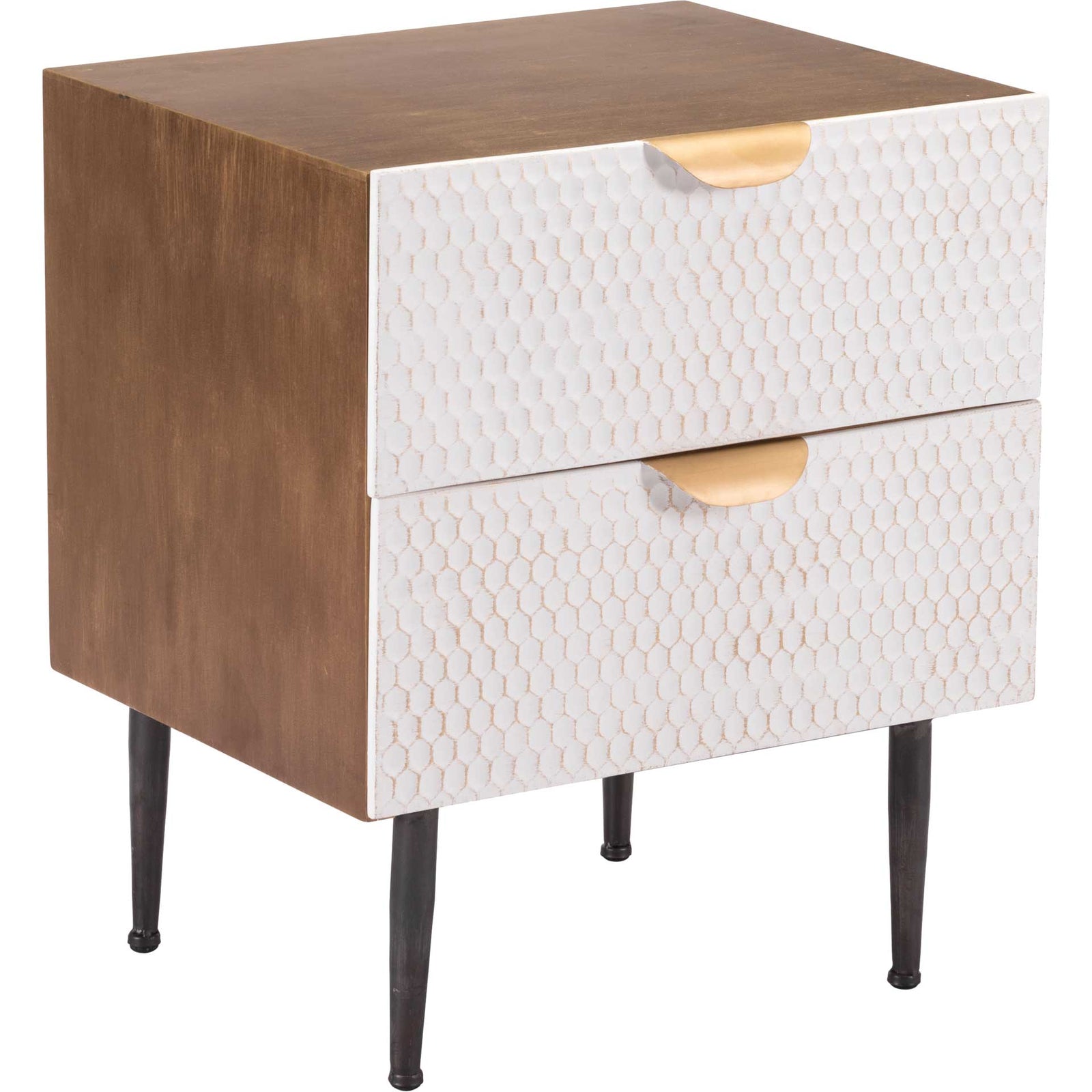 Honeycomb End Table Antique