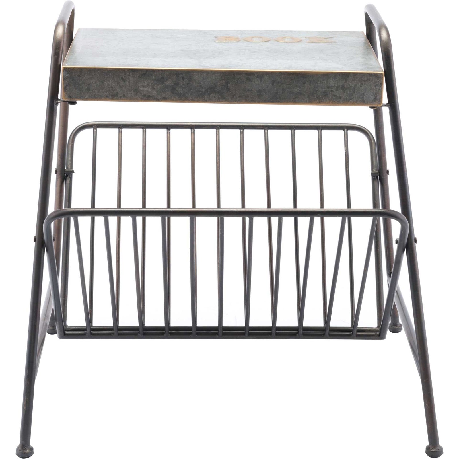 Metal Magazine Rack Antique