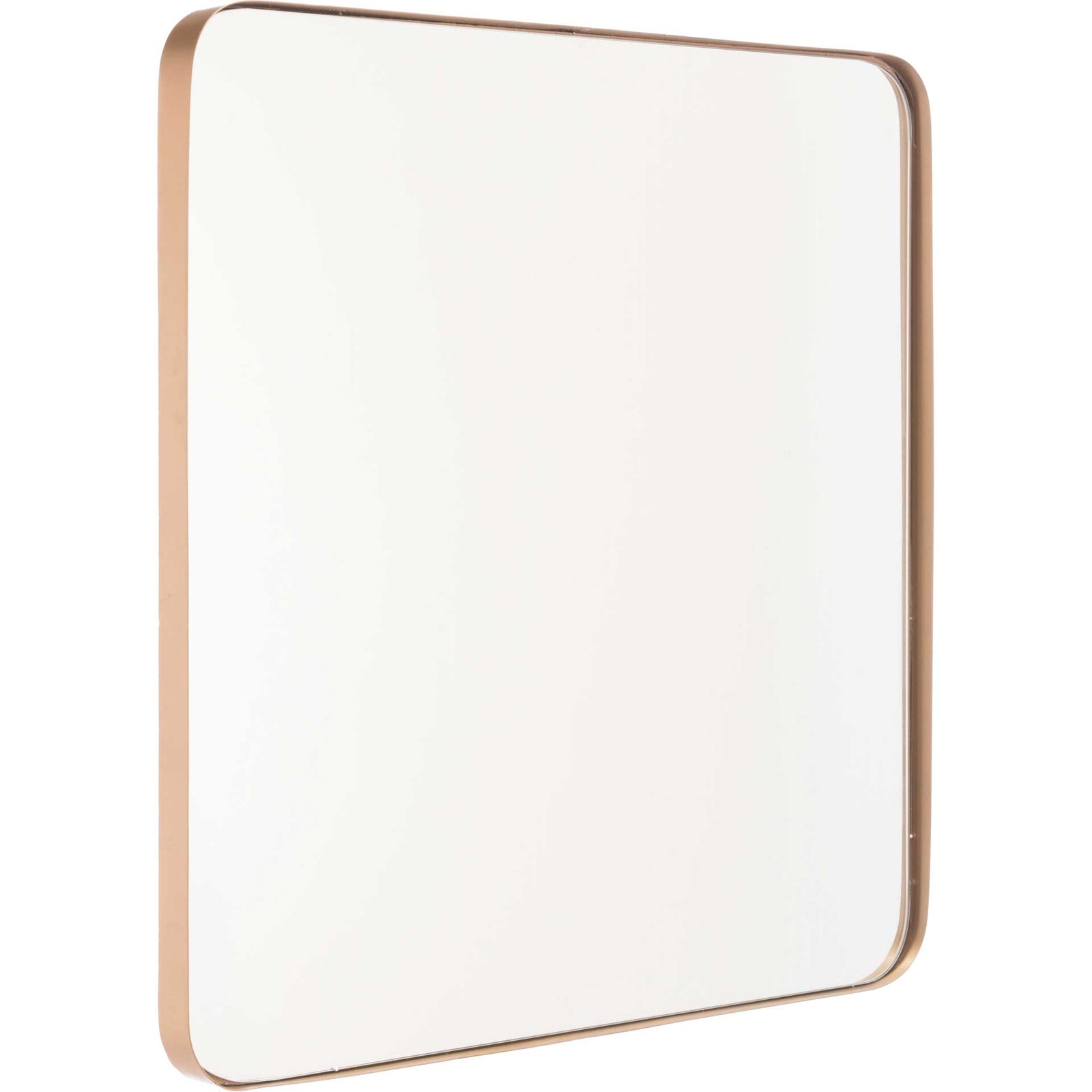 Square Inset Metal Mirror Gold