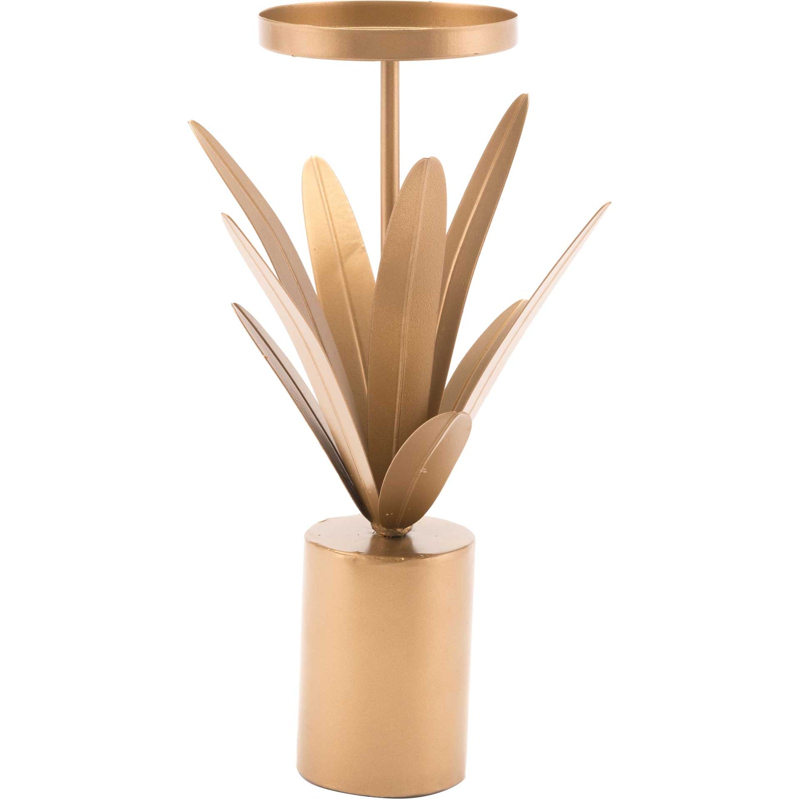 Leaves Candle Holder Gold