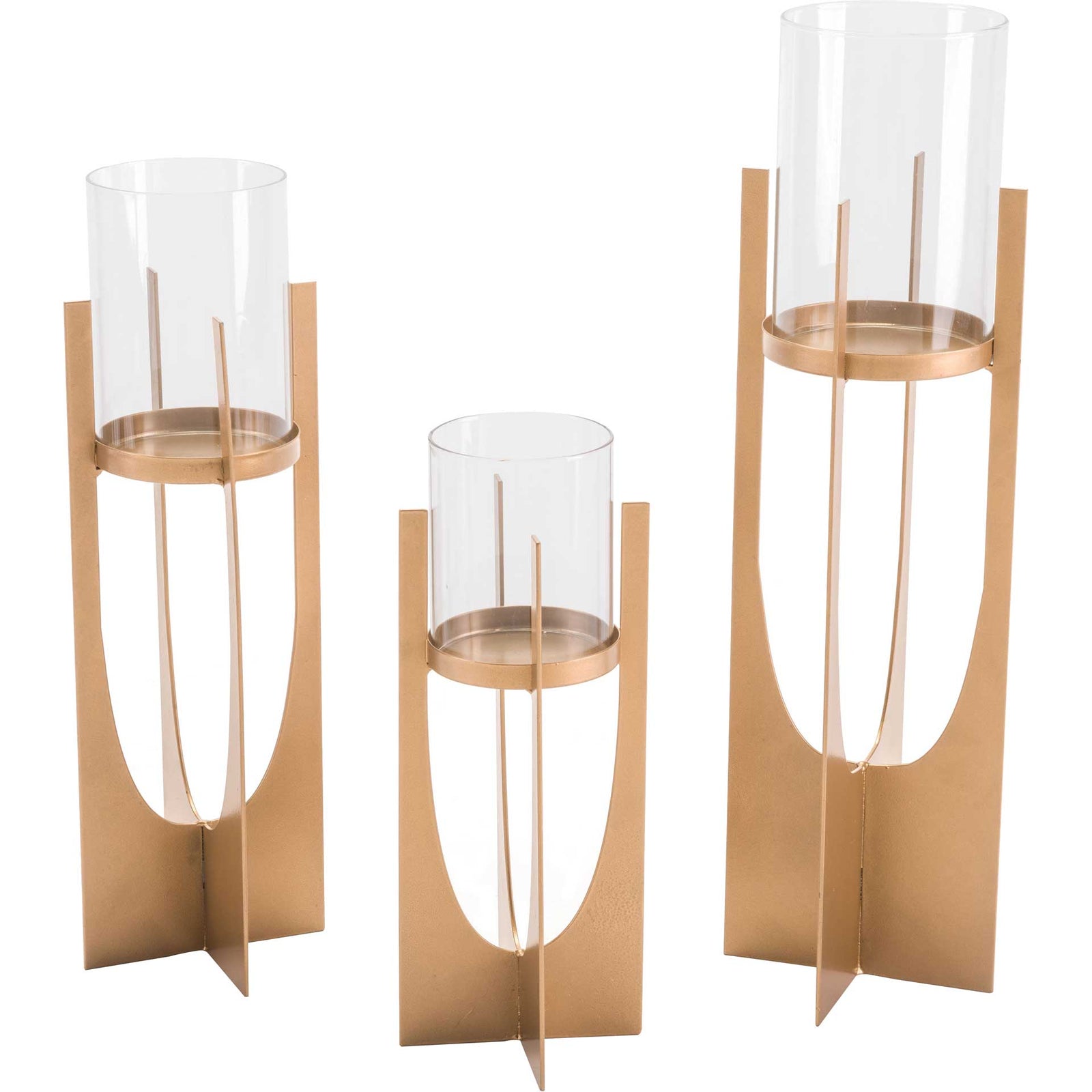 Equis Candle Holder Gold