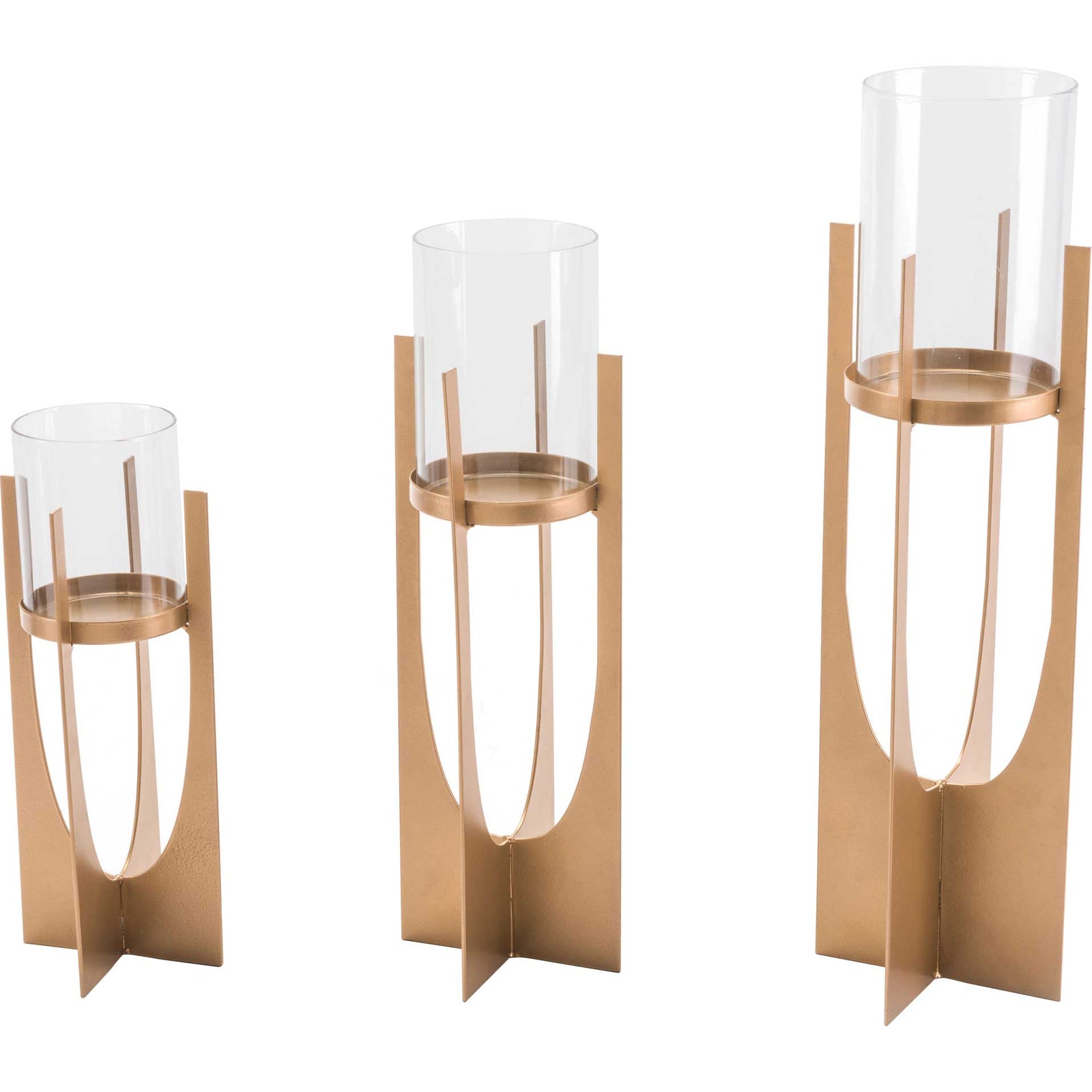 Equis Candle Holder Gold