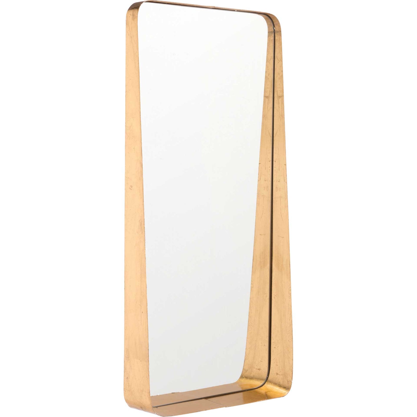 Sloping Tall Mirror Gold