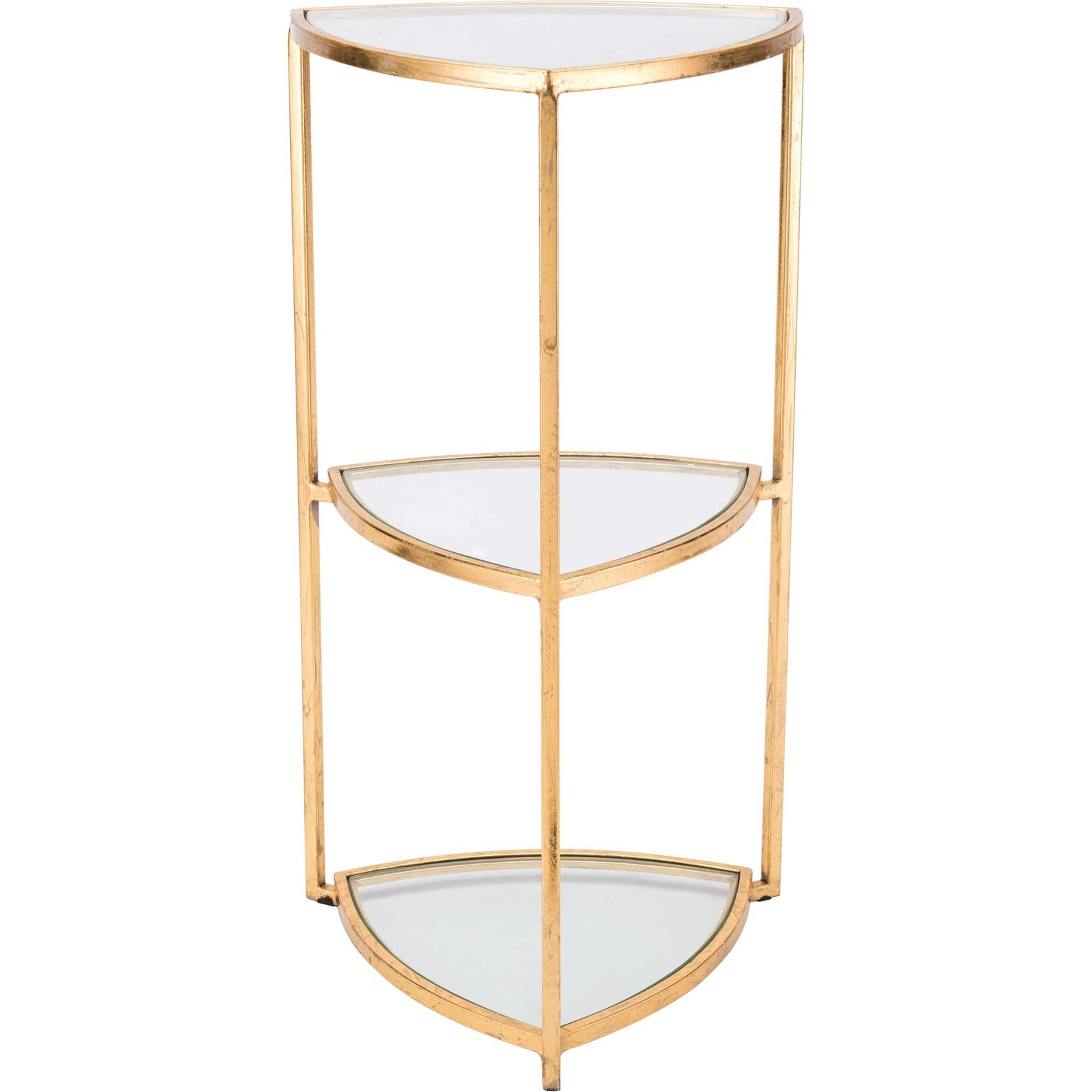 Corner Tri Level Table Gold