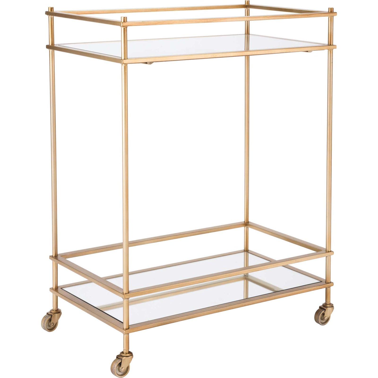 Mirrored Bar Cart Gold
