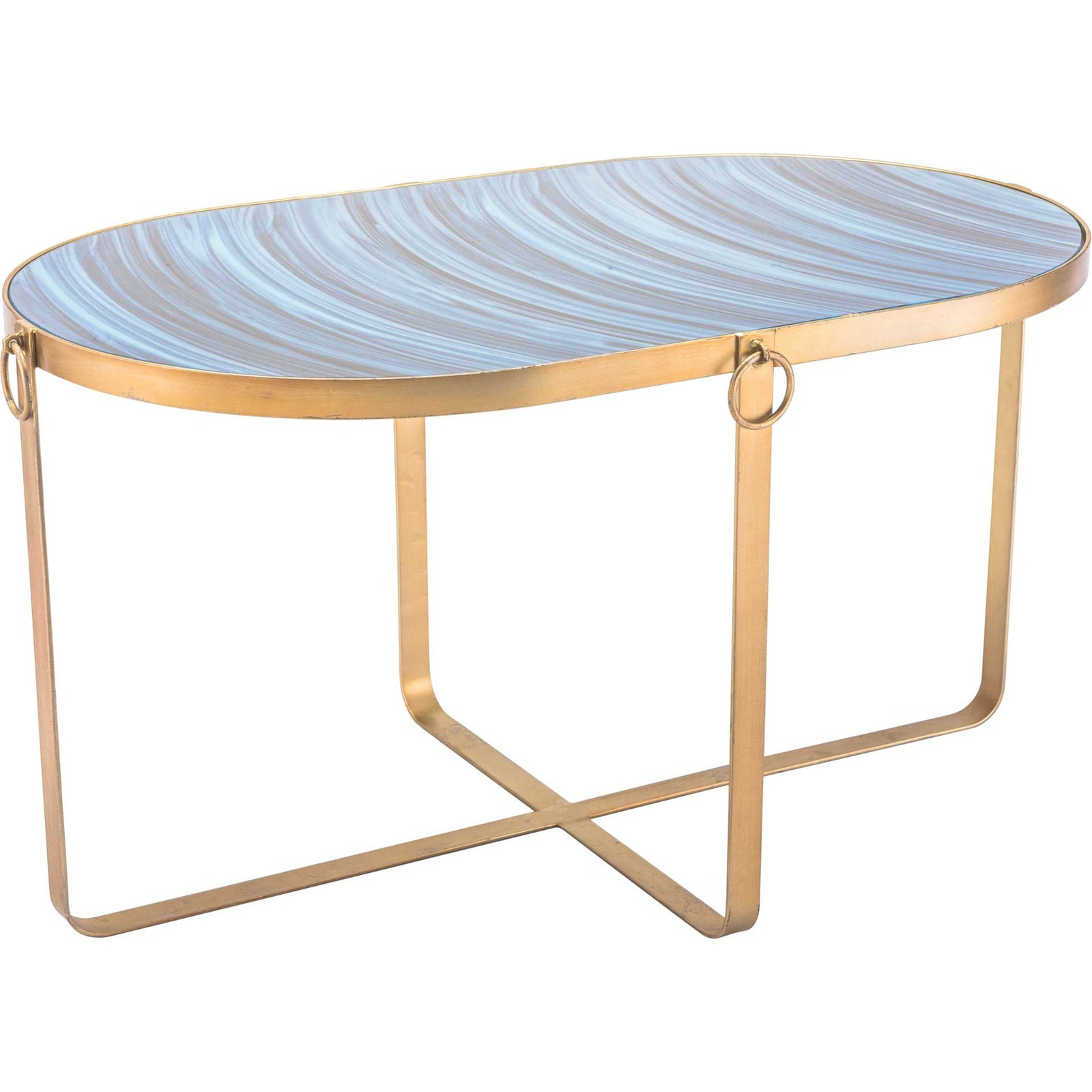 Zaphire Table Blue/Antique Gold