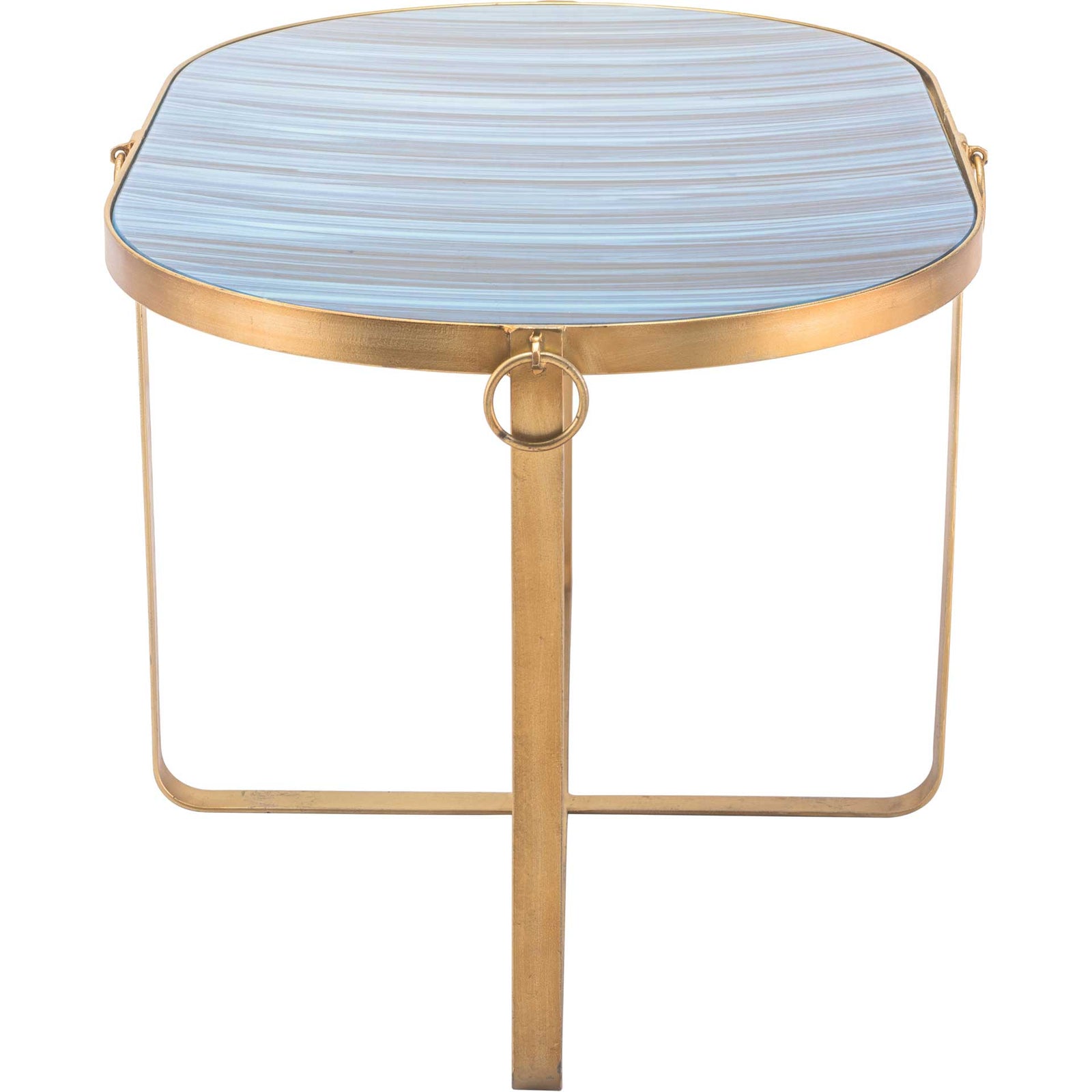 Zaphire Table Blue/Antique Gold