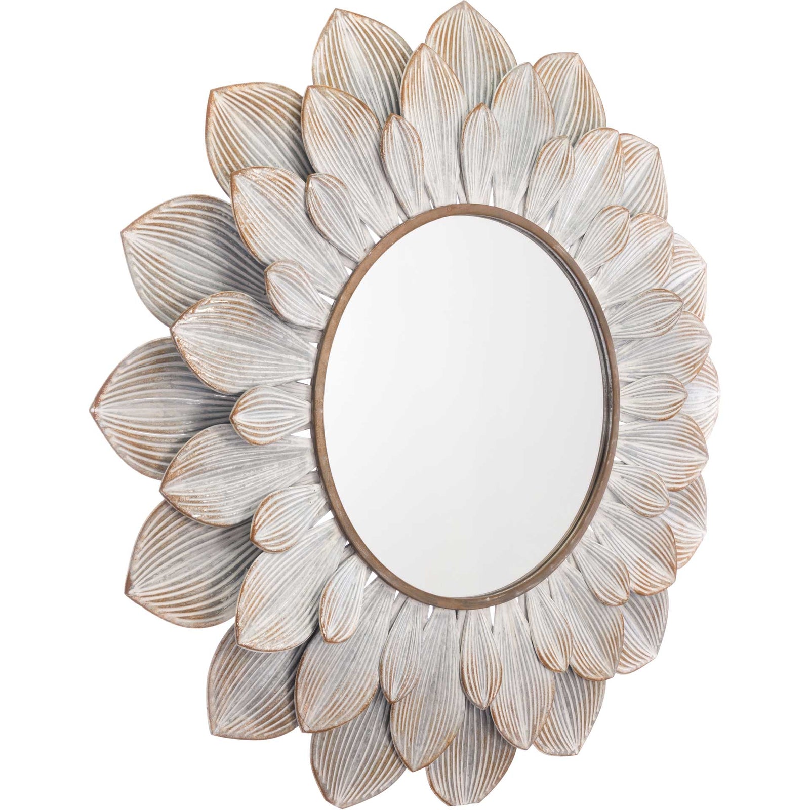Flora Mirror Distressed Brown