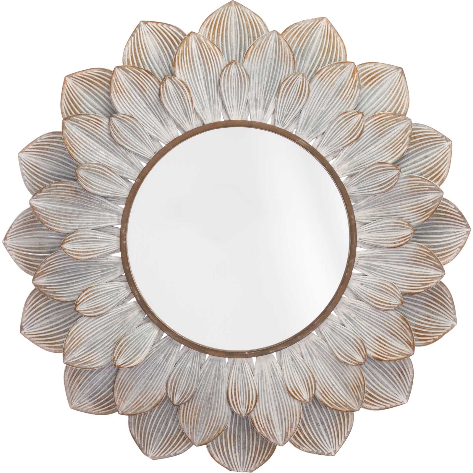 Flora Mirror Distressed Brown