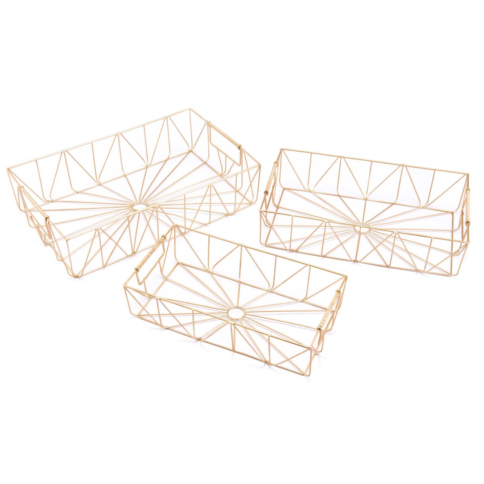 Wired Radiance Tray Gold (Set of 3)